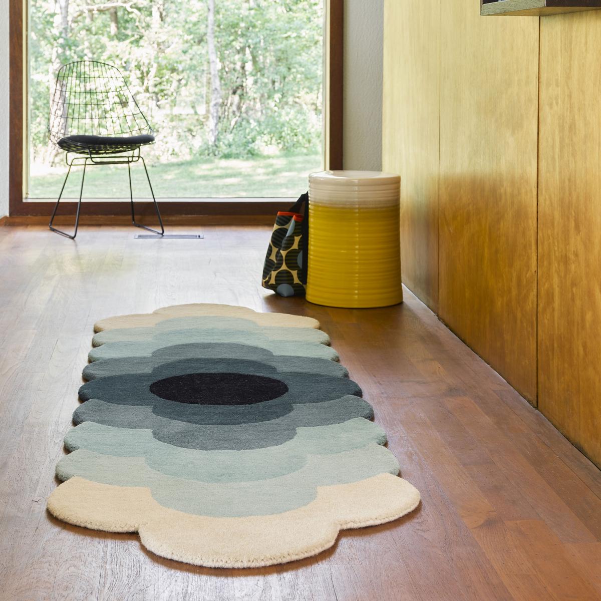 Tapis salon et chambre fait à la main en laine motif seventies — vue 3
