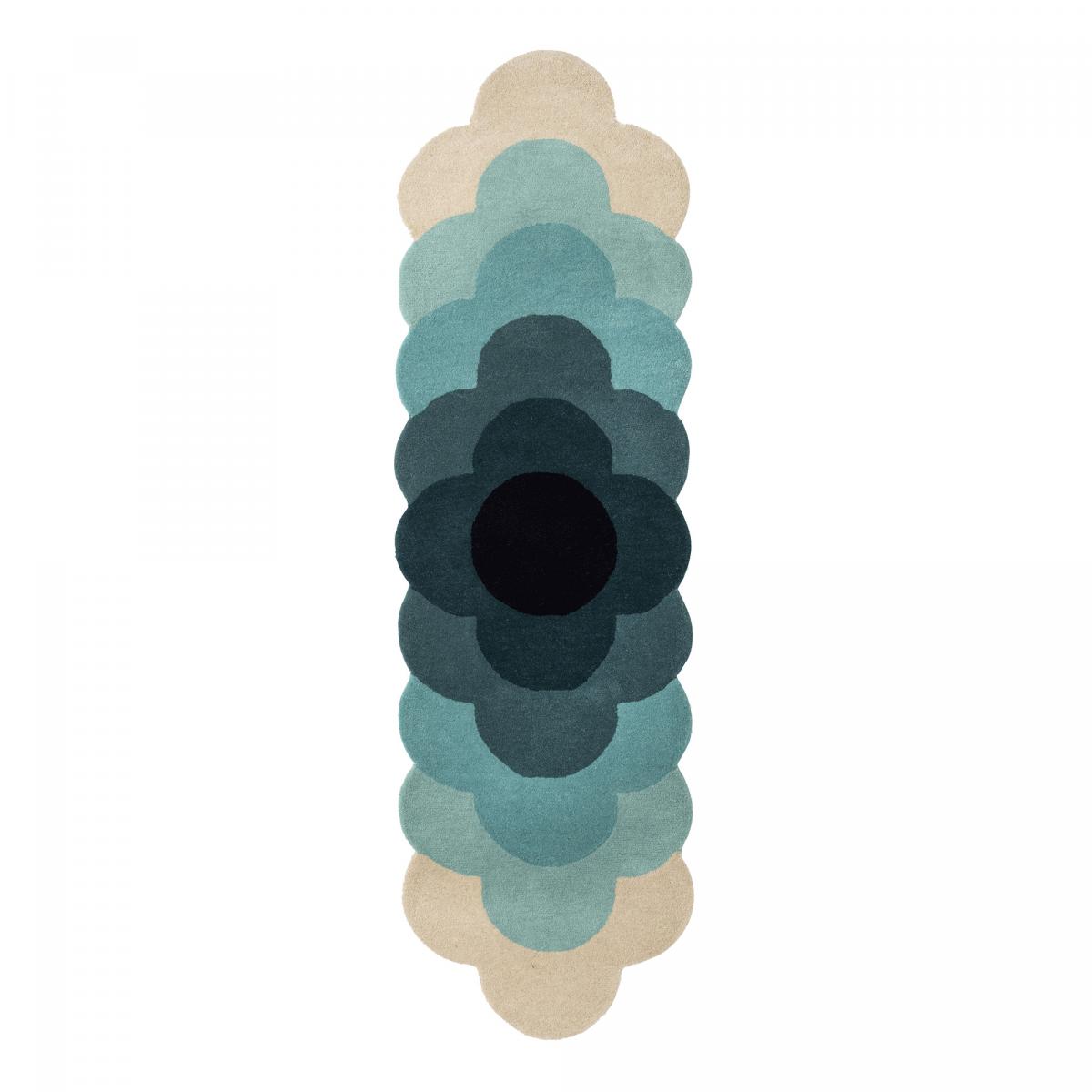 Tapis salon et chambre fait à la main en laine motif seventies