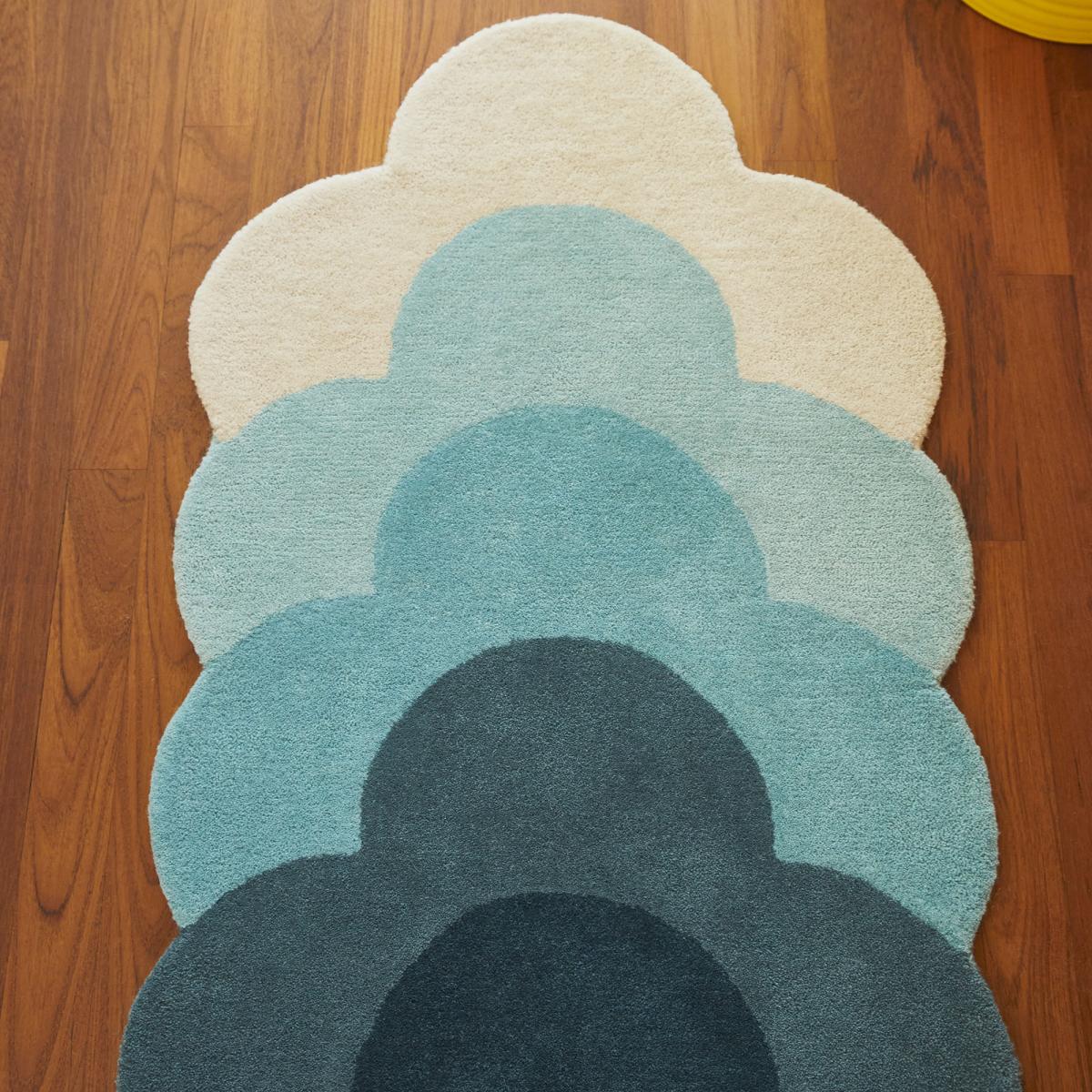 Tapis salon et chambre fait à la main en laine motif seventies — vue 4
