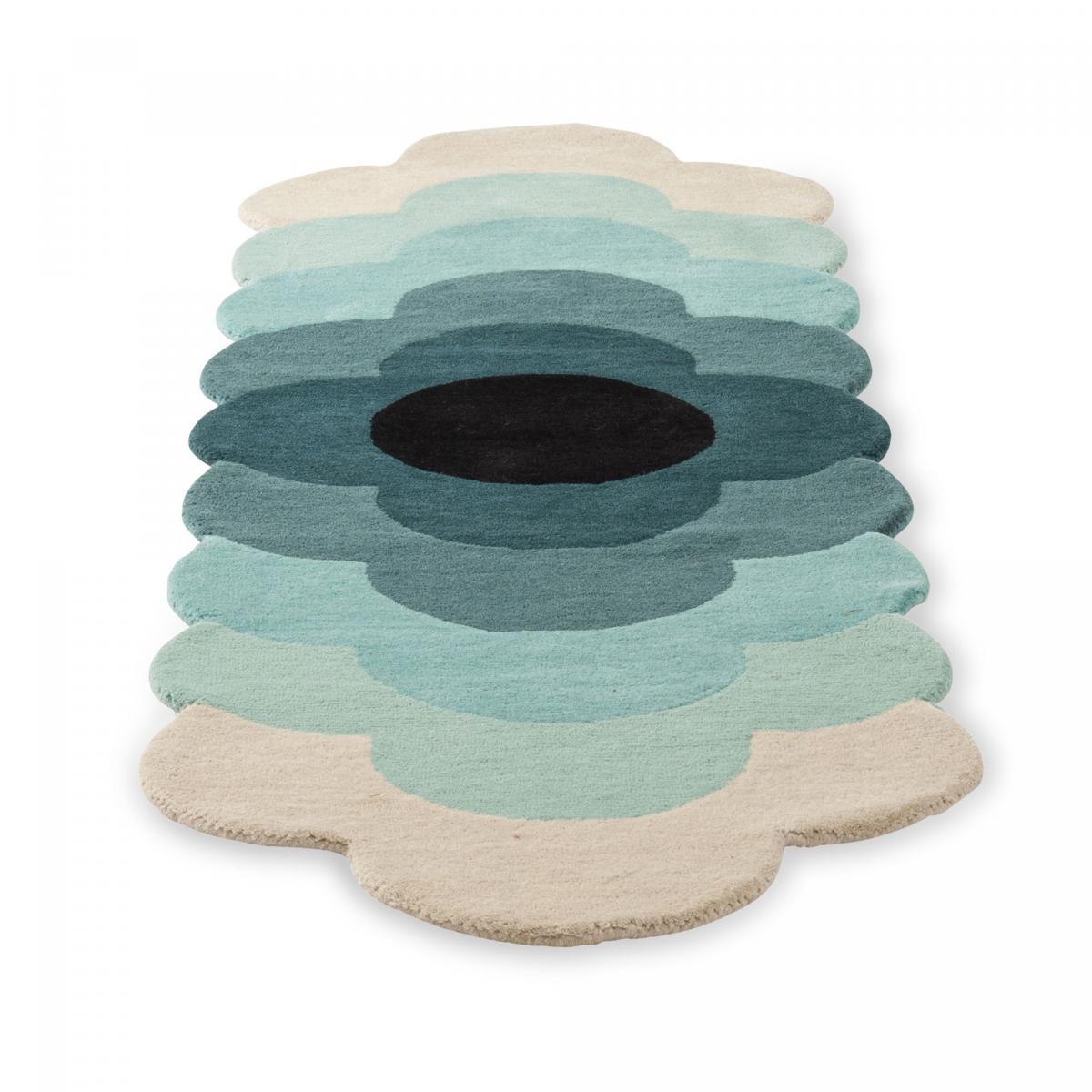 Tapis salon et chambre fait à la main en laine motif seventies — vue 5