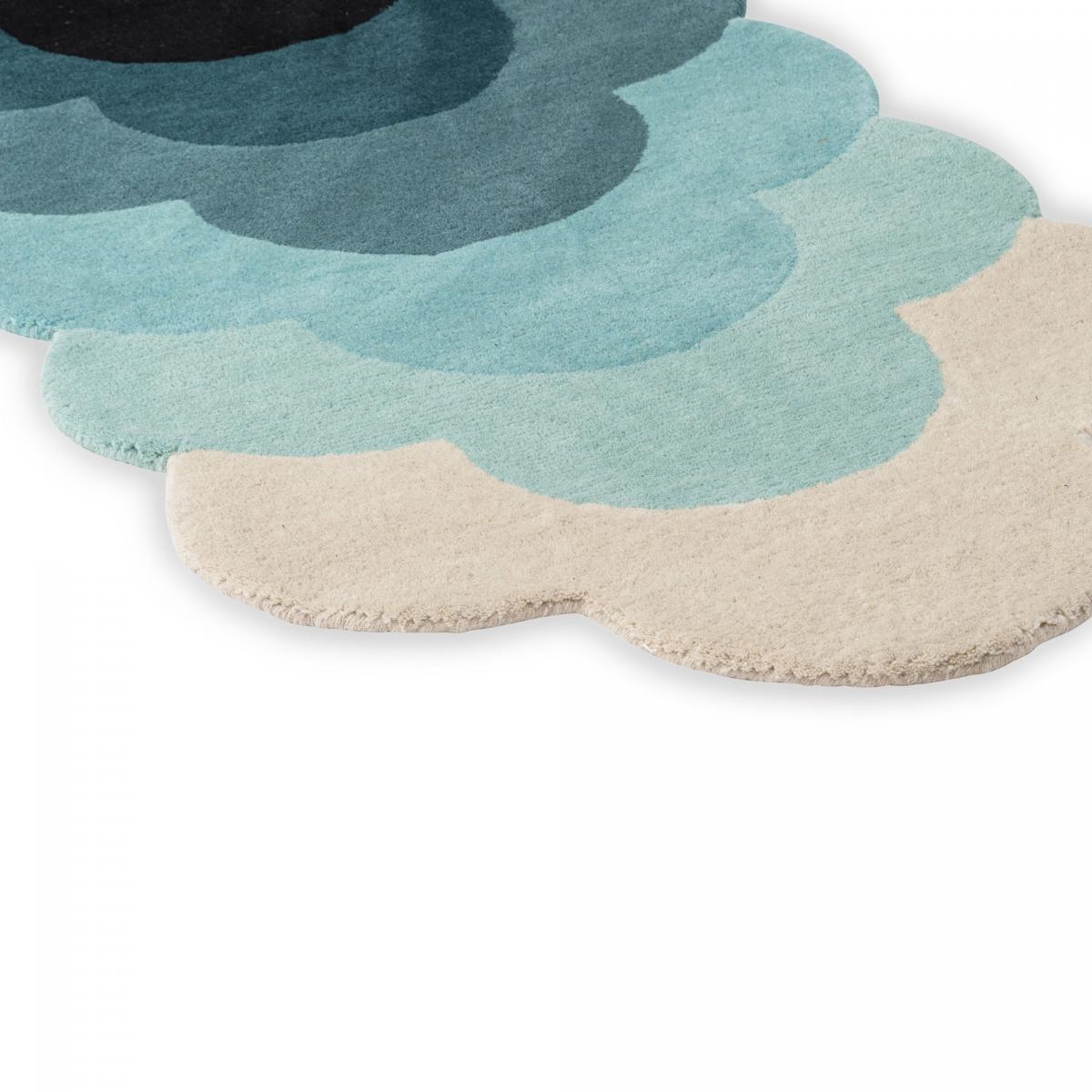 Tapis salon et chambre fait à la main en laine motif seventies — vue 6