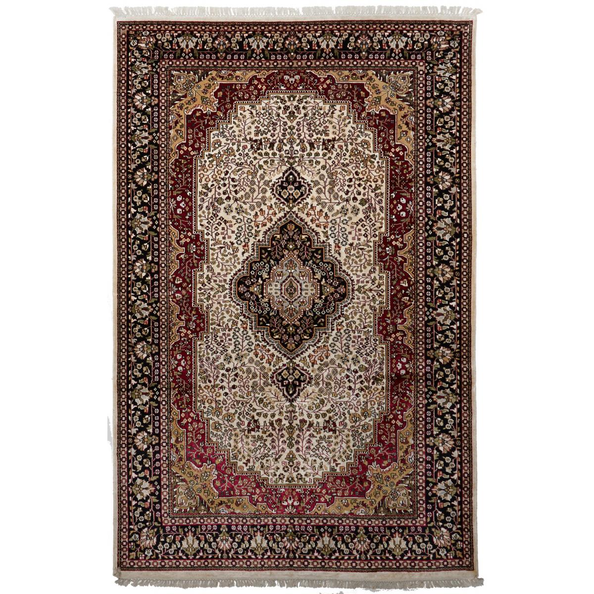 Authentique tapis d'Orient fait main en rayonne JAIPOUR 4