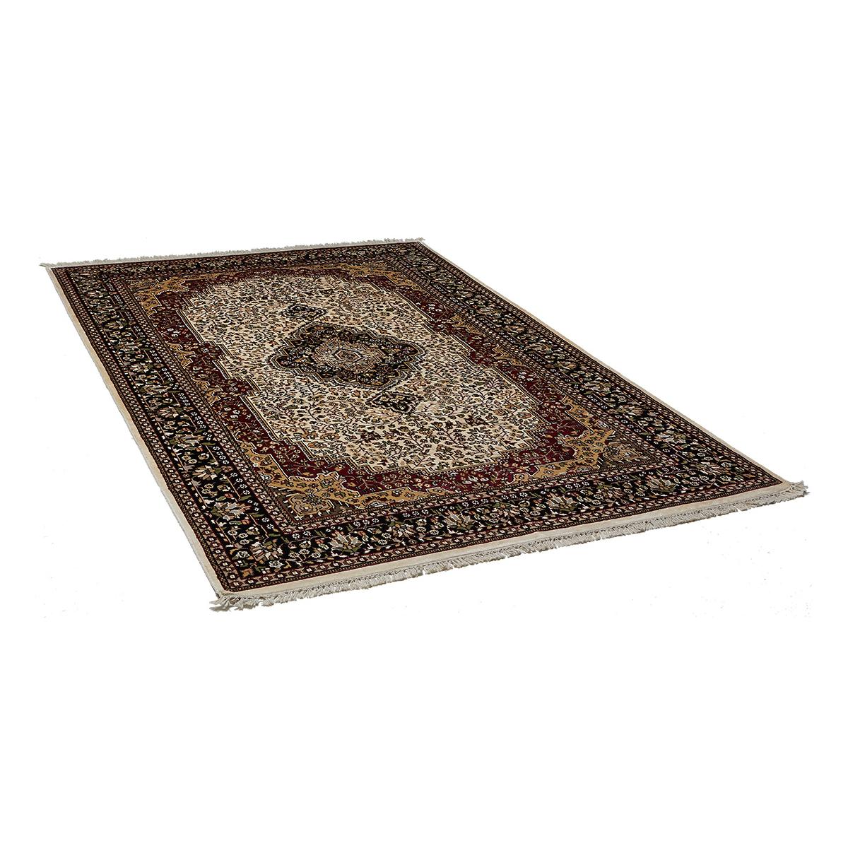 Authentique tapis d'Orient fait main en rayonne JAIPOUR 4 — vue 4