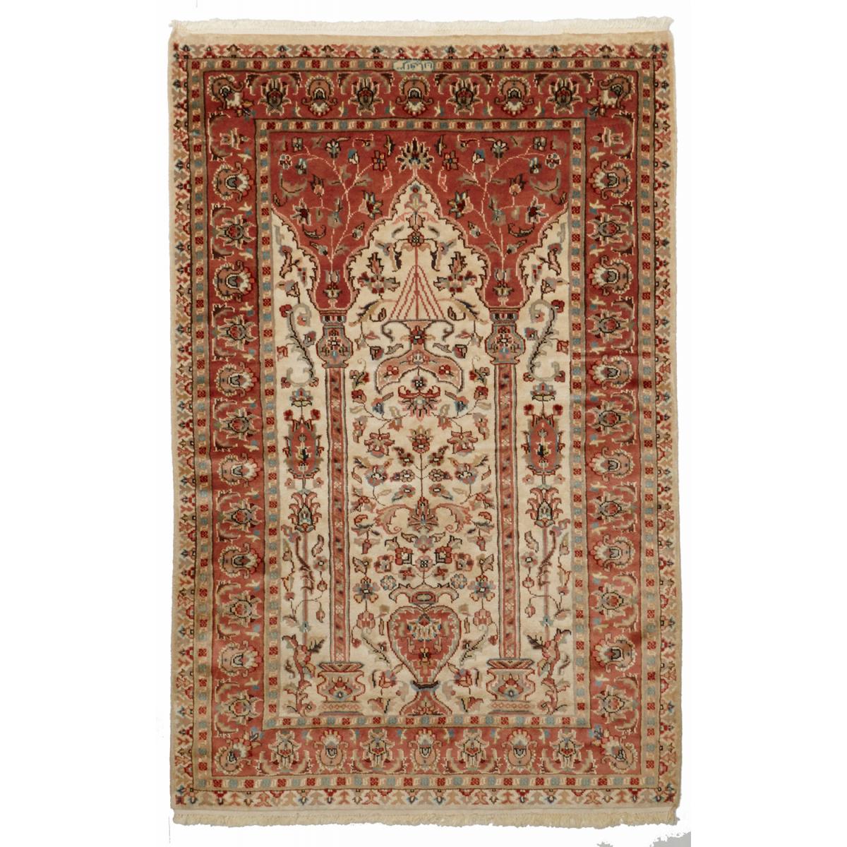 Authentique tapis d'Orient fait main en soie JIHANGIR 42