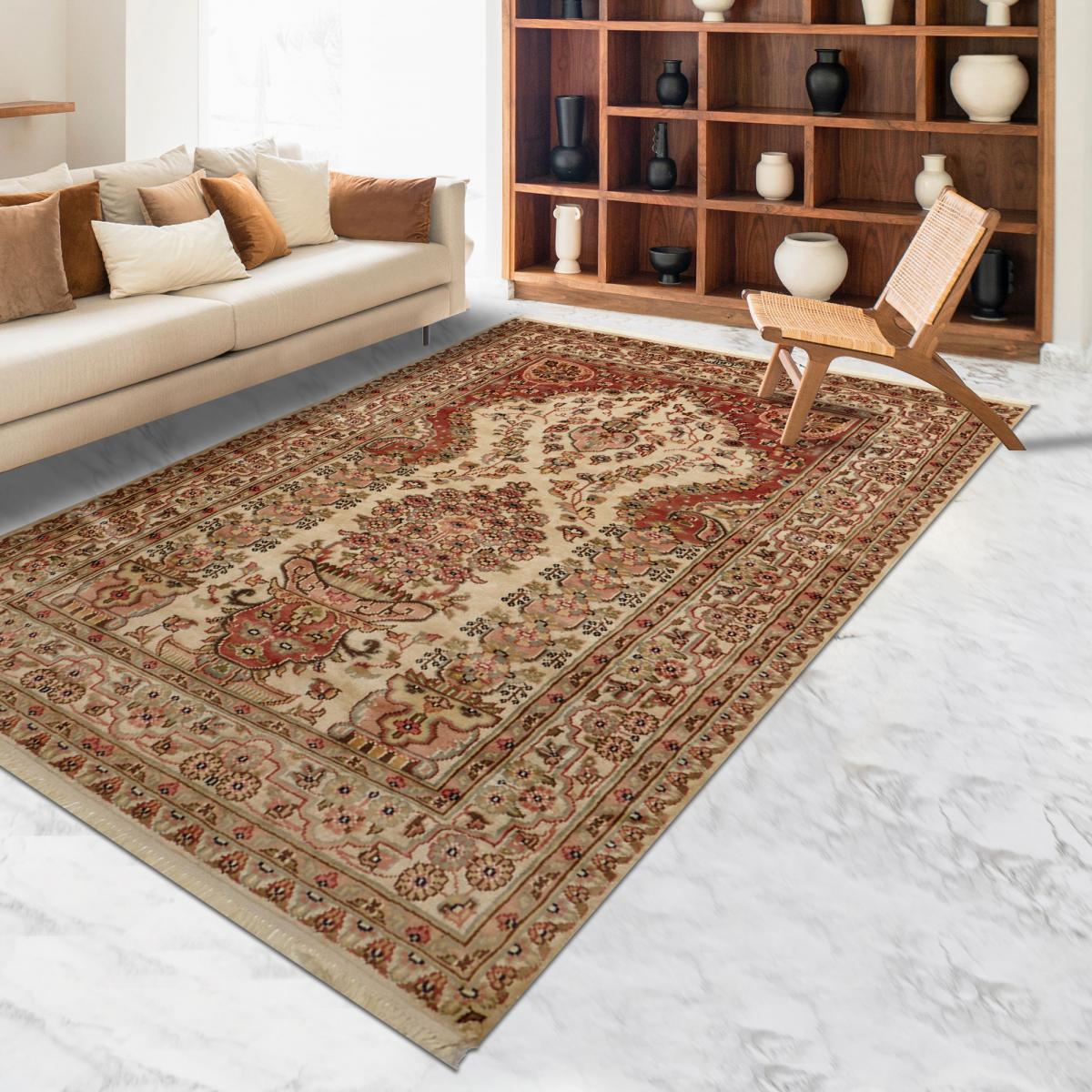 Authentique tapis d'Orient fait main en soie JIHANGIR 52 — vue 3