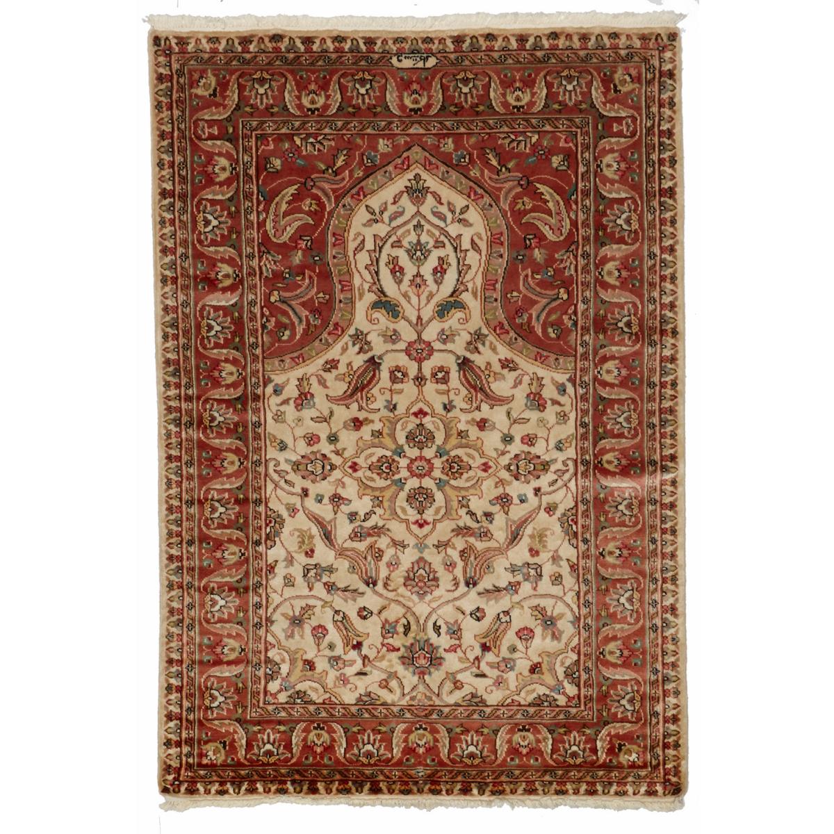 Authentique tapis d'Orient fait main en soie JIHANGIR 65