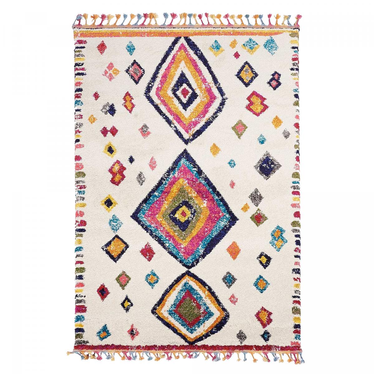 Tapis berbère tissé motif ethnic LYN5 OURIKA F