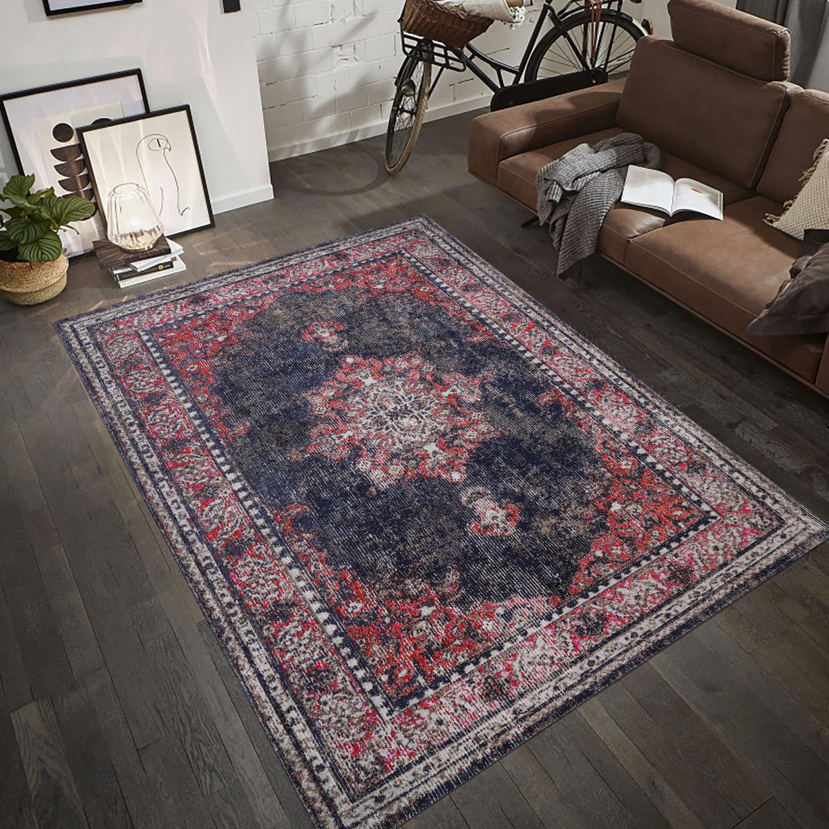 Tapis extérieur tissé kilim rectangle OZLEM — vue 5