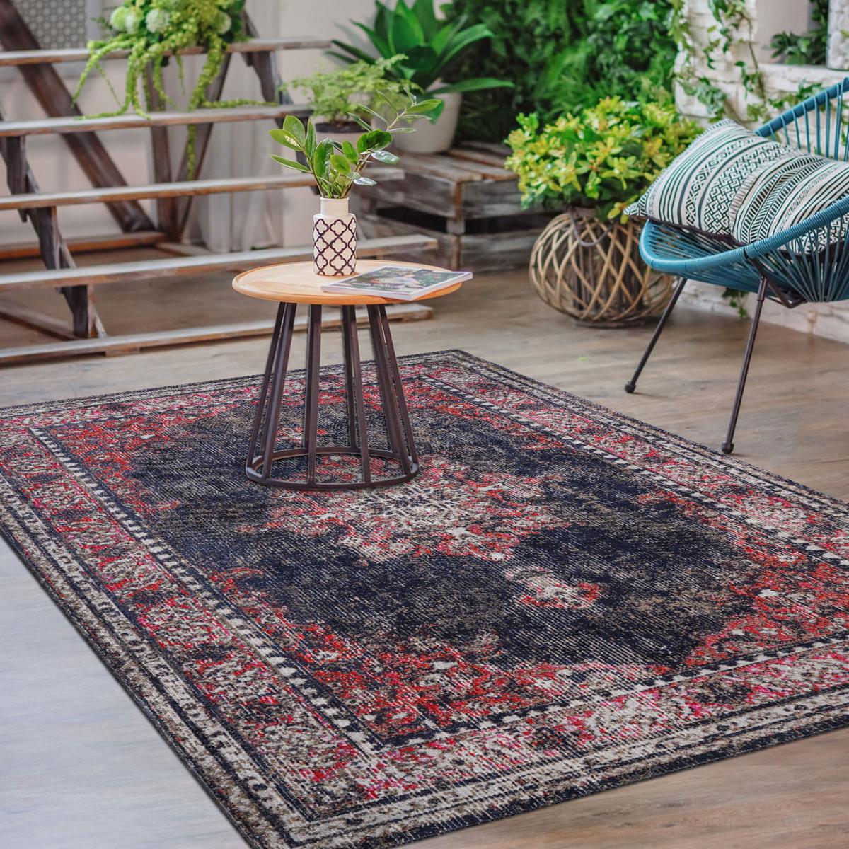 Tapis extérieur tissé kilim rectangle OZLEM — vue 3