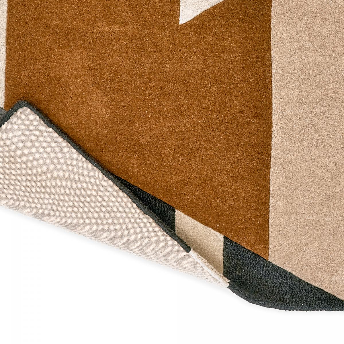 Tapis salon et chambre PAPOVA, fait à la main motif géométrique — vue 5