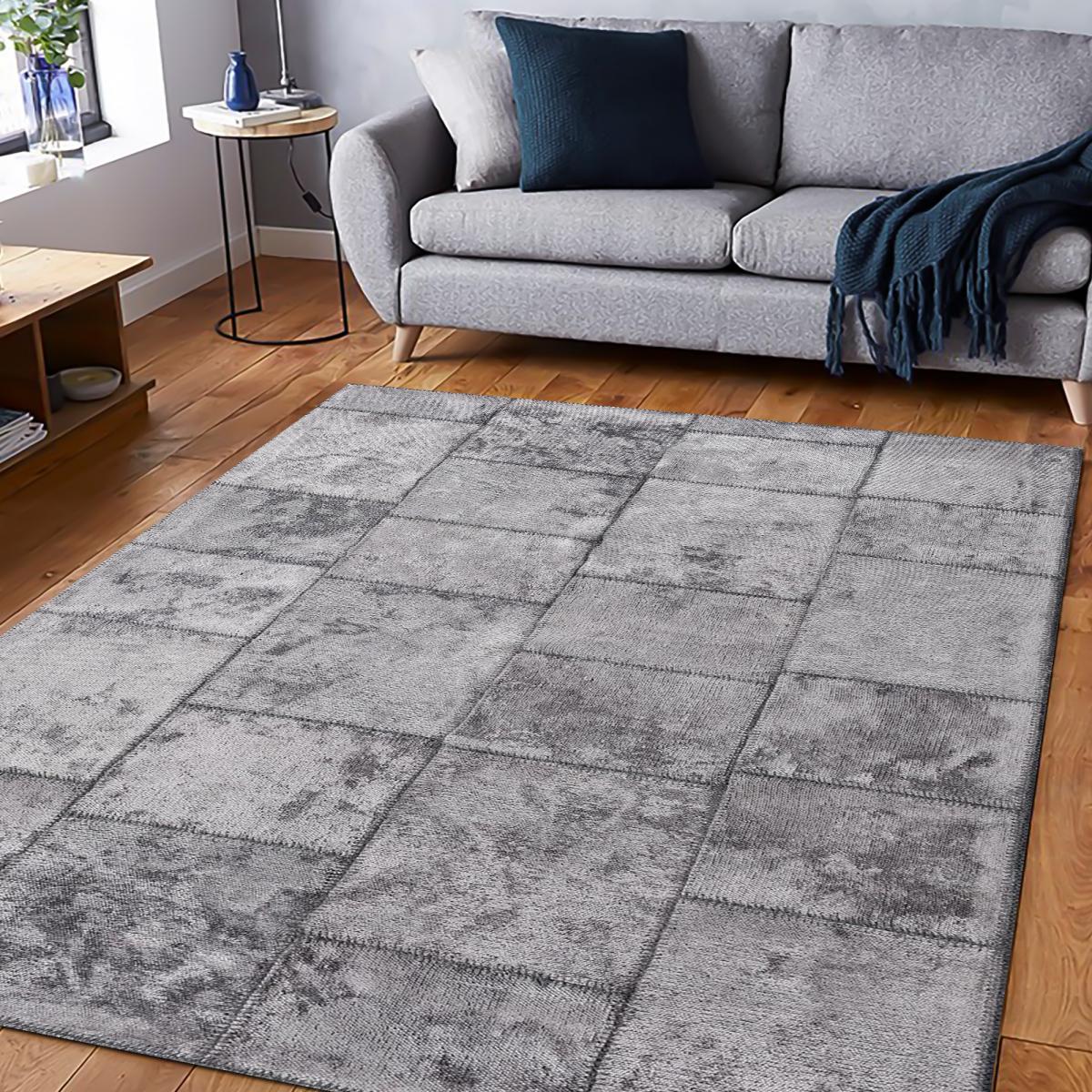 Tapis kilim tissé en coton motif géométrique PATSHY — vue 3