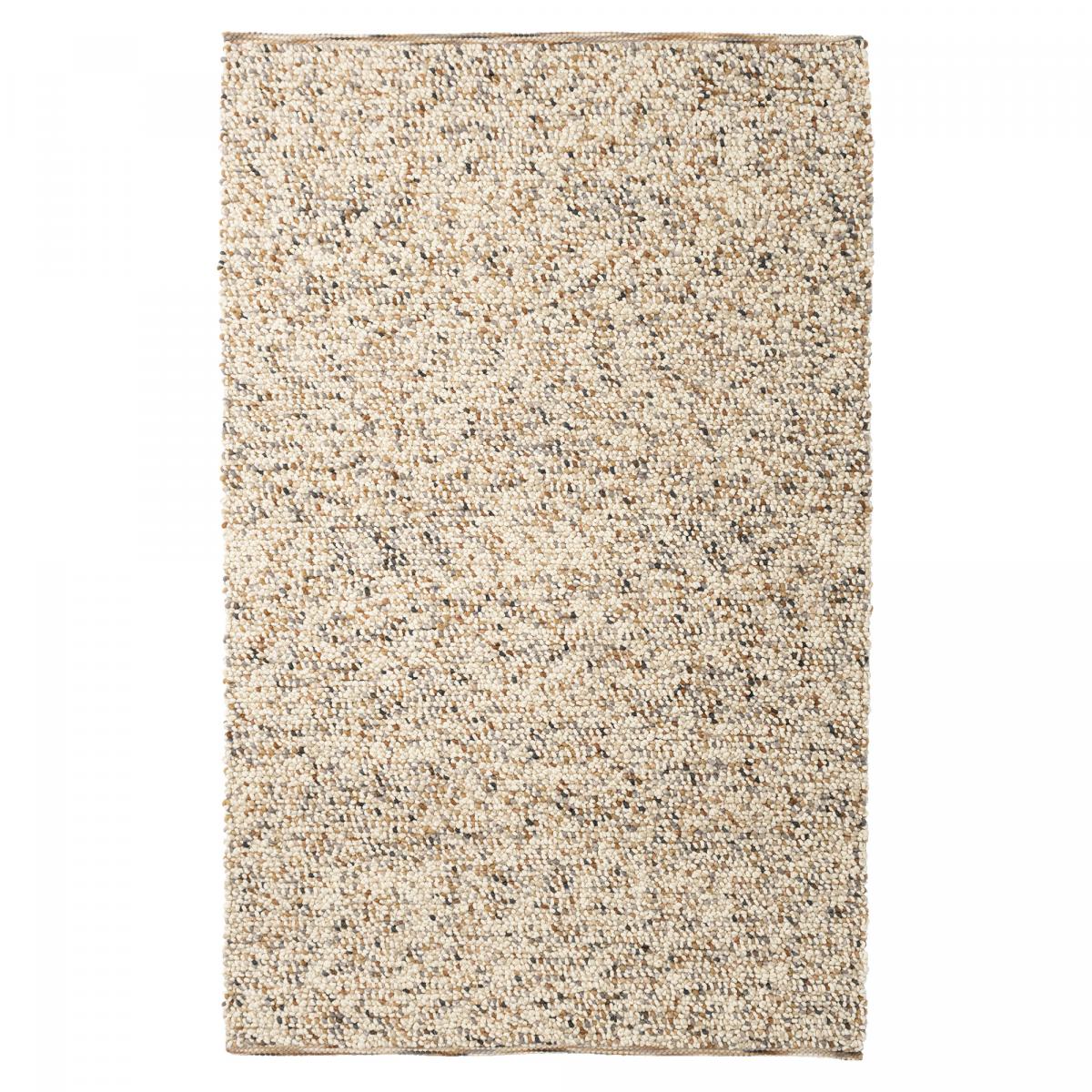 Tapis salon et chambre fait main en laine motif simple PEBBLE