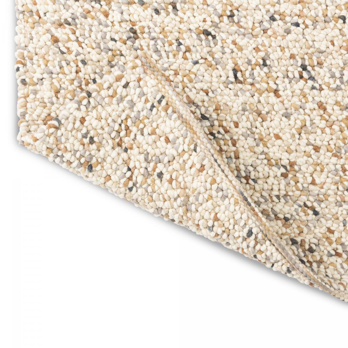 Tapis salon et chambre fait main en laine motif simple PEBBLE — vue 4