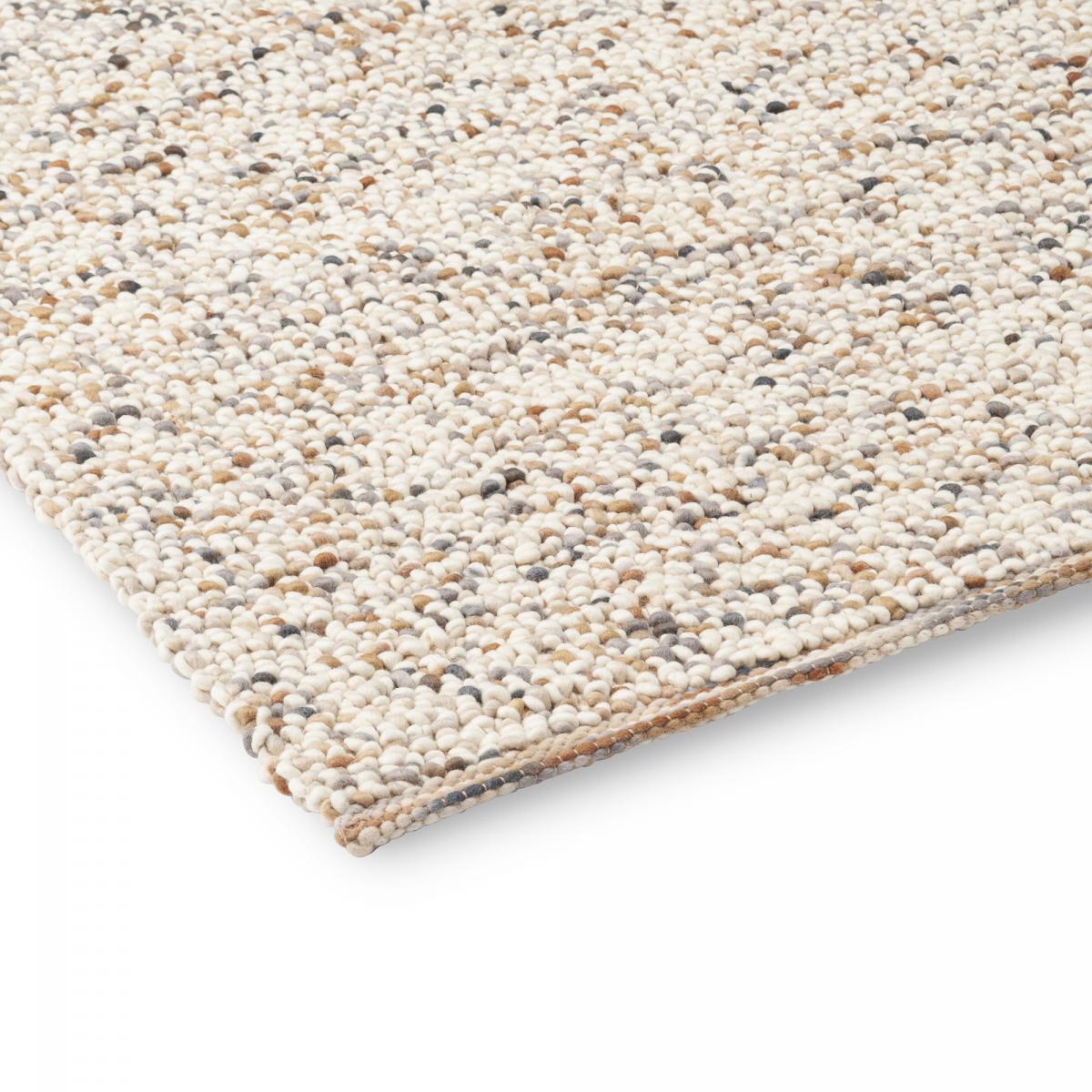 Tapis salon et chambre fait main en laine motif simple PEBBLE — vue 6