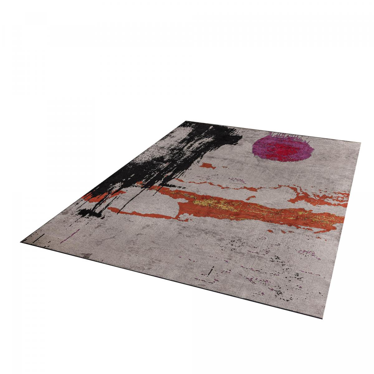 Tapis kilim tissé en coton motif abstrait PINKSUN — vue 6