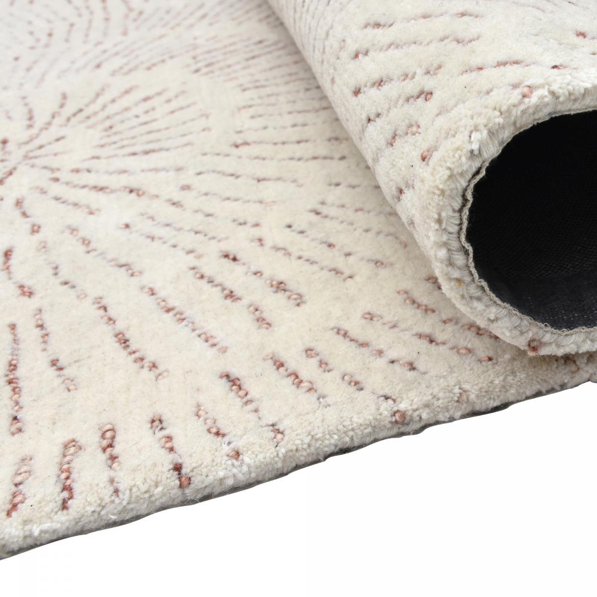 Tapis salon et chambre fait à la main en laine motif faux uni — vue 4