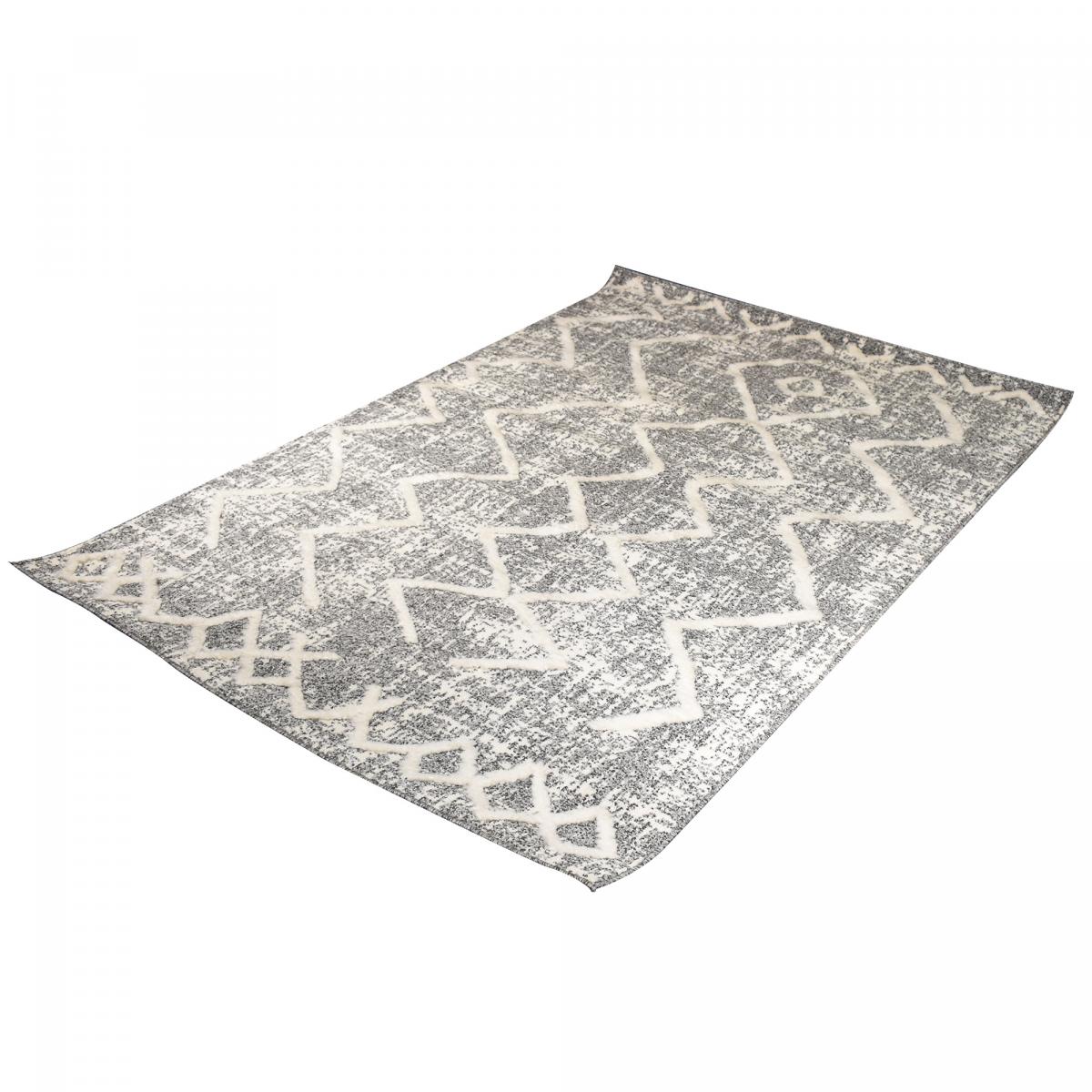 Tapis longs poils shaggy tissé motif berbère PITOLA — vue 6