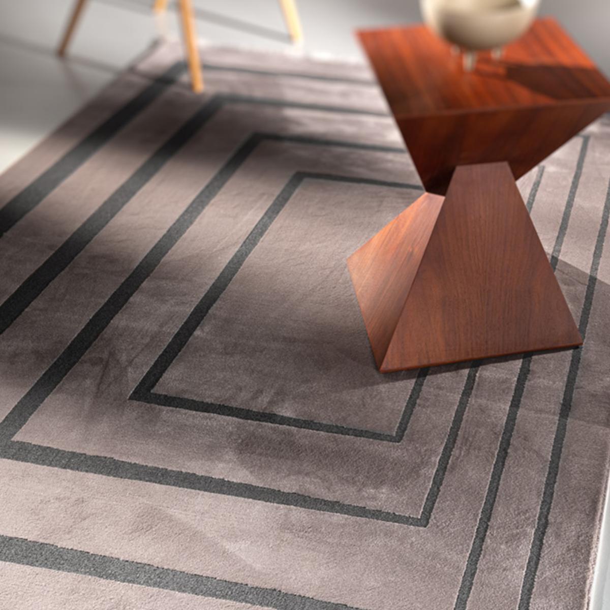 Tapis salon et chambre tissé motif géométrique PLAZA — vue 4