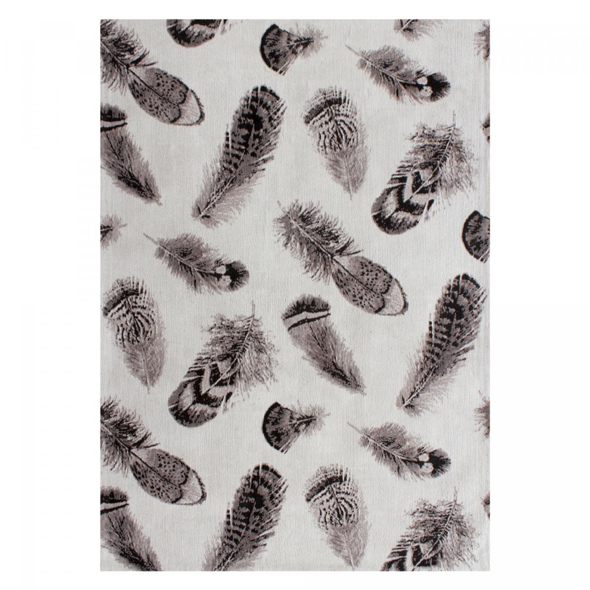 Tapis salon PLUMES , tapis en coton