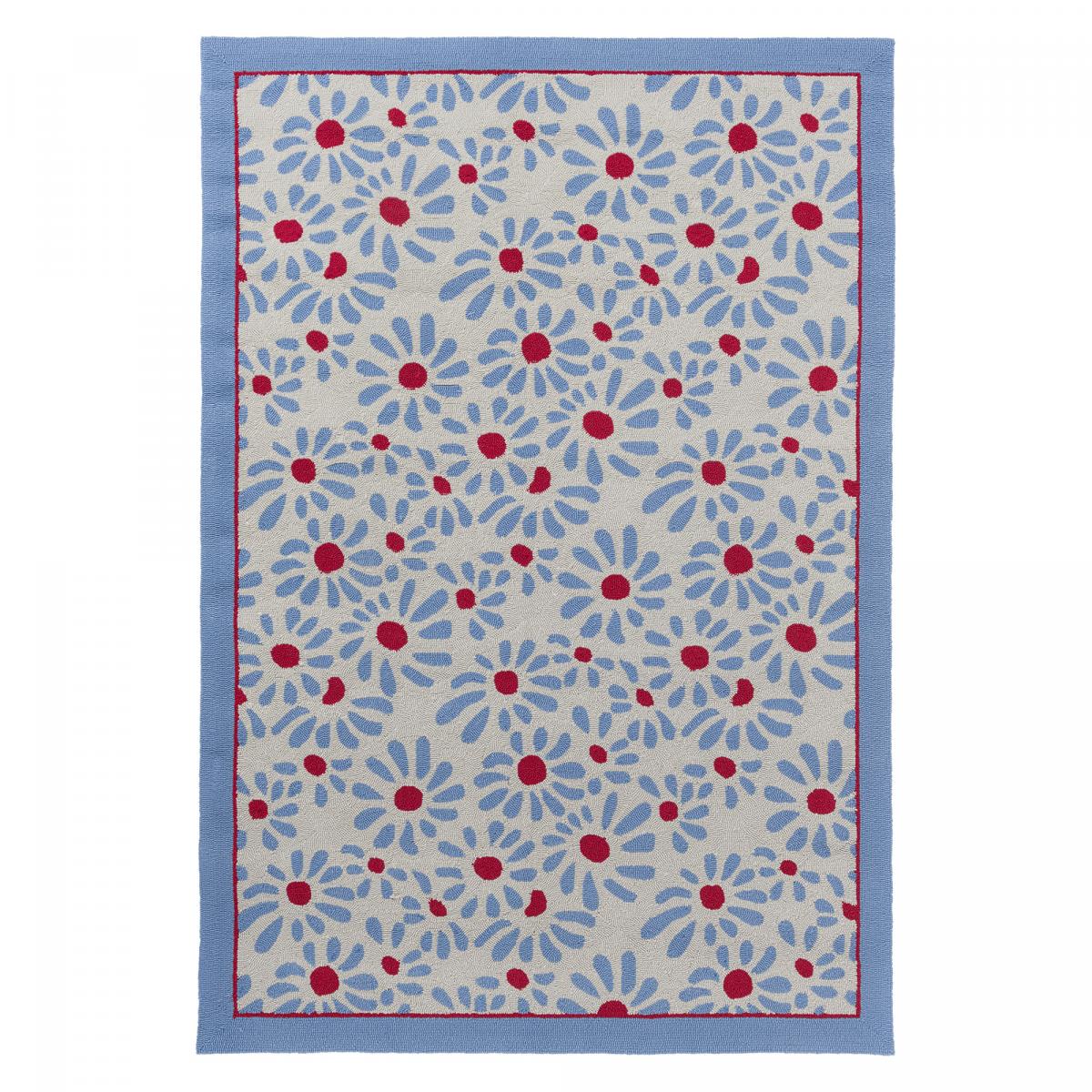 Tapis extérieur kilim fait main rectangle DAISY