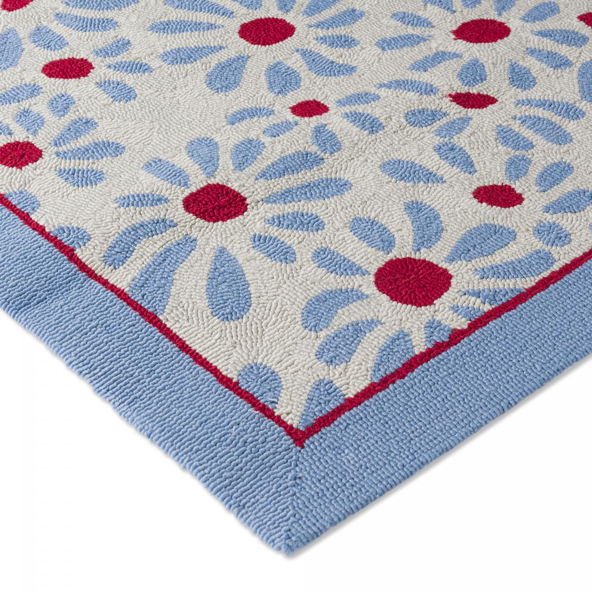 Tapis extérieur kilim fait main rectangle DAISY — vue 5