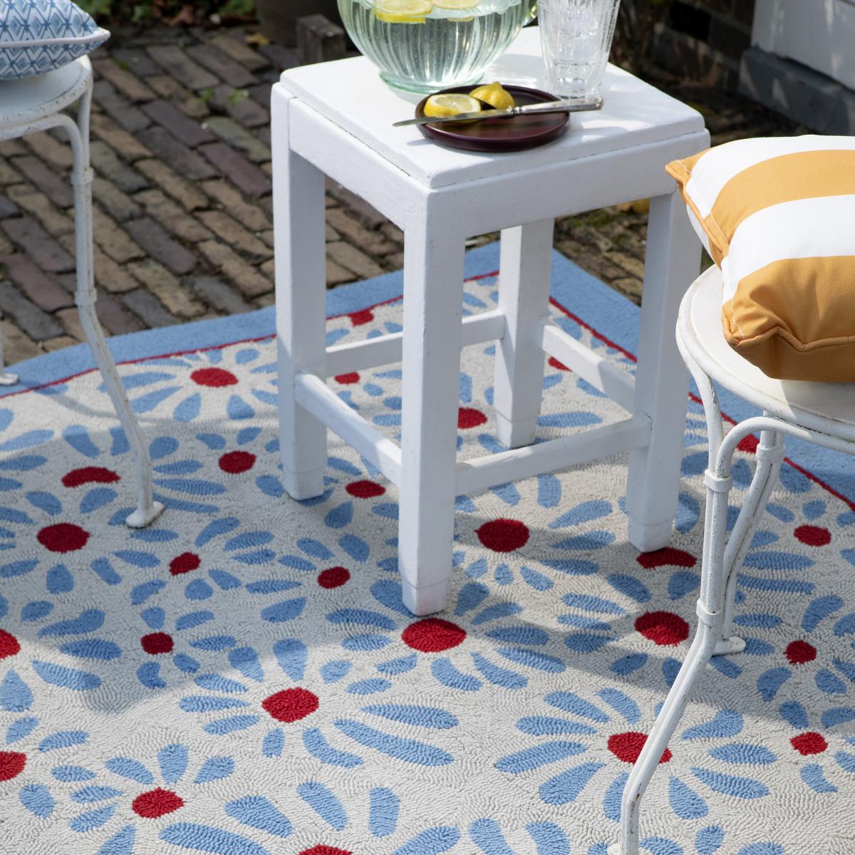 Tapis extérieur kilim fait main rectangle DAISY — vue 4