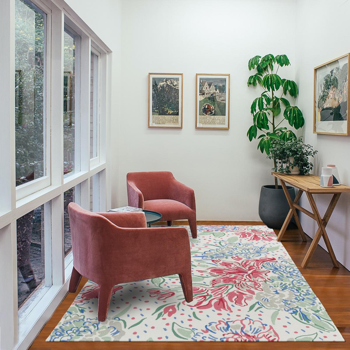 Tapis extérieur kilim fait main rectangle LILITH — vue 3