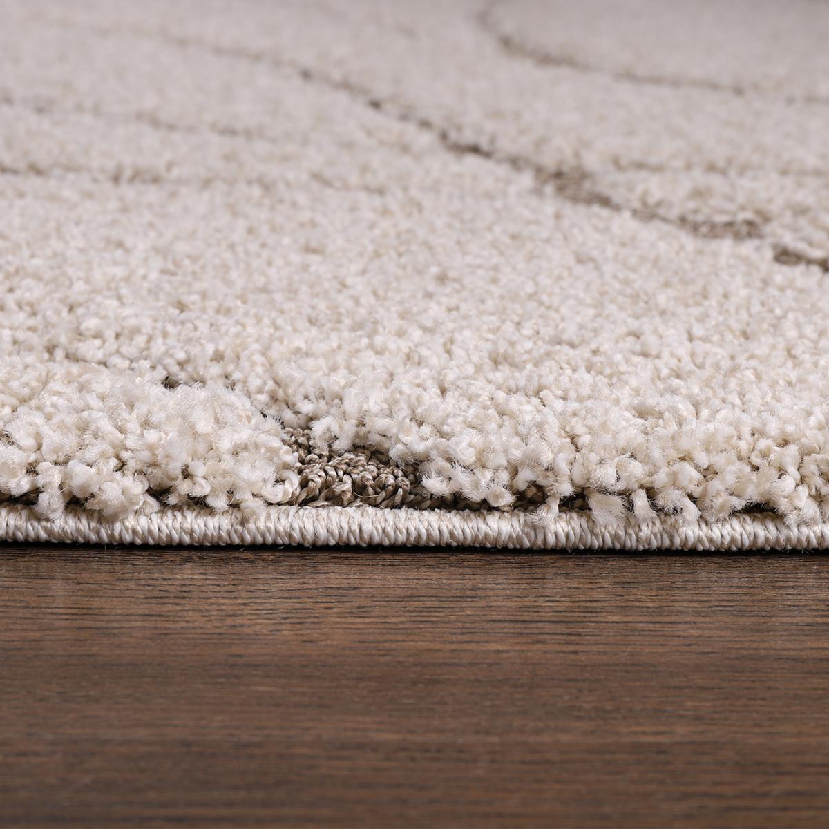 Tapis shaggy tissé motif géométrique POUDA — vue 6