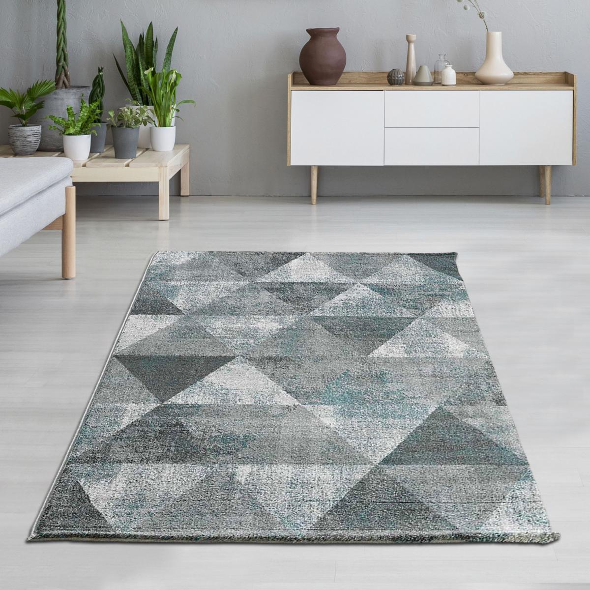 Tapis salon et chambre tissé motif scandinave BENTO — vue 3
