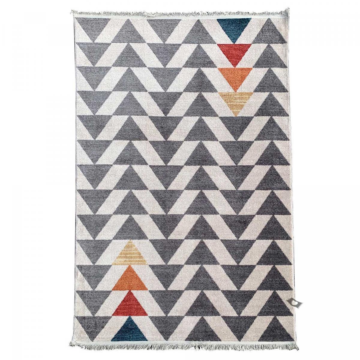Tapis salon et chambre tissé motif scandinave CHEYANE