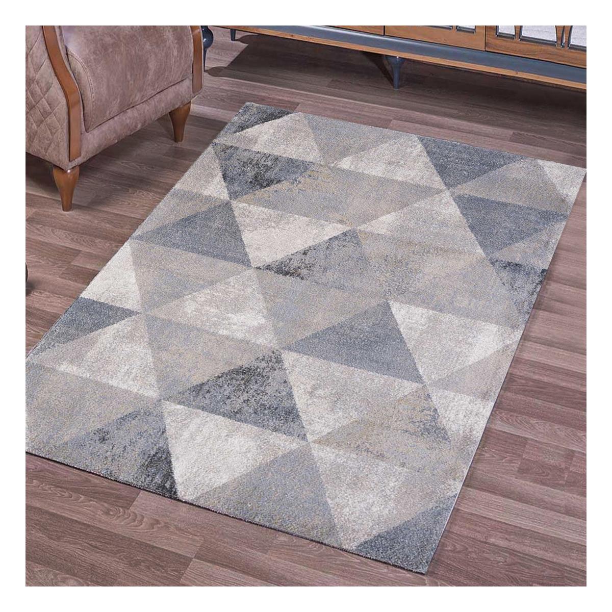 Tapis Chambre tissé motif scandinave RONGO — vue 3