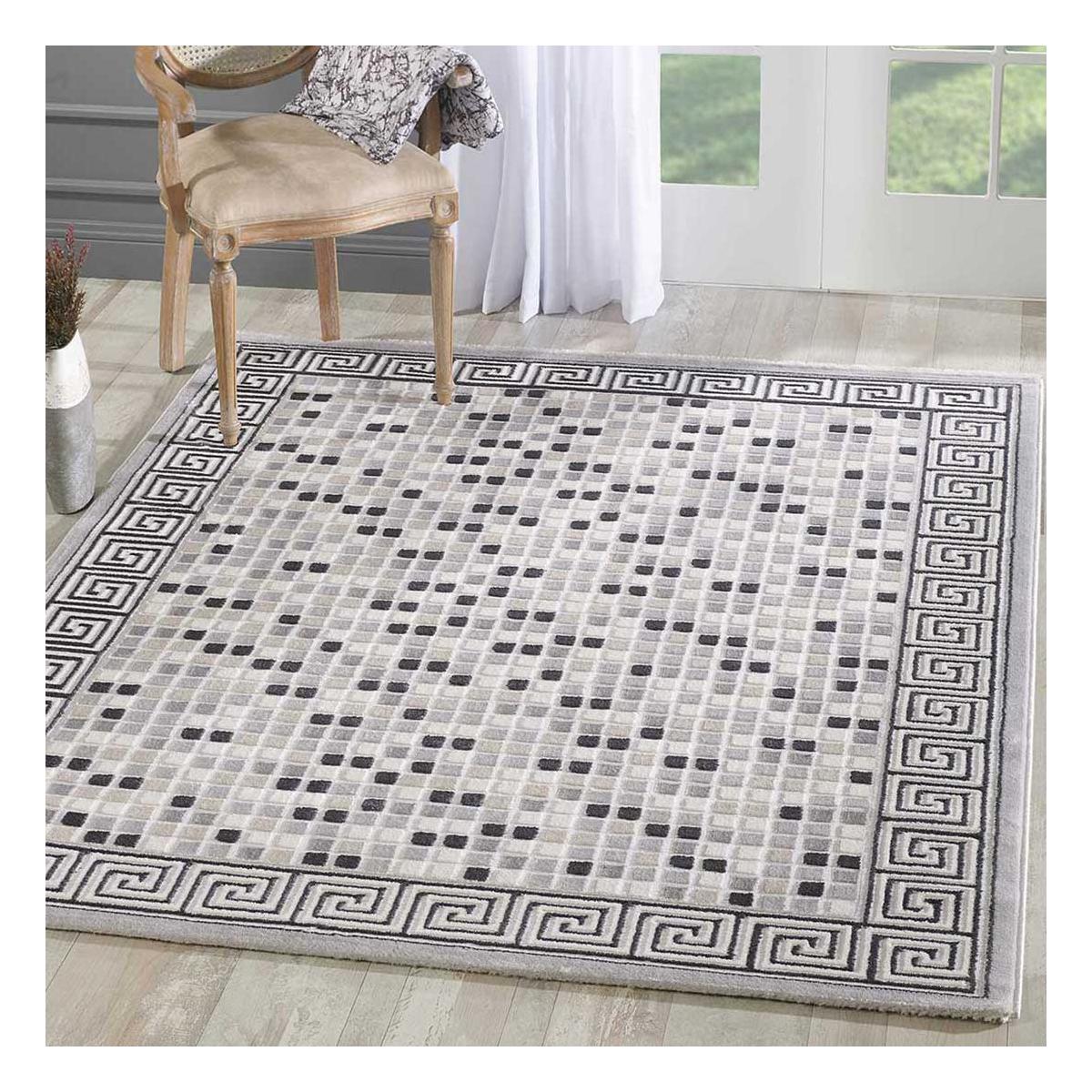 Tapis salon et chambre tissé motif géométrique LYN7 BERIM — vue 3