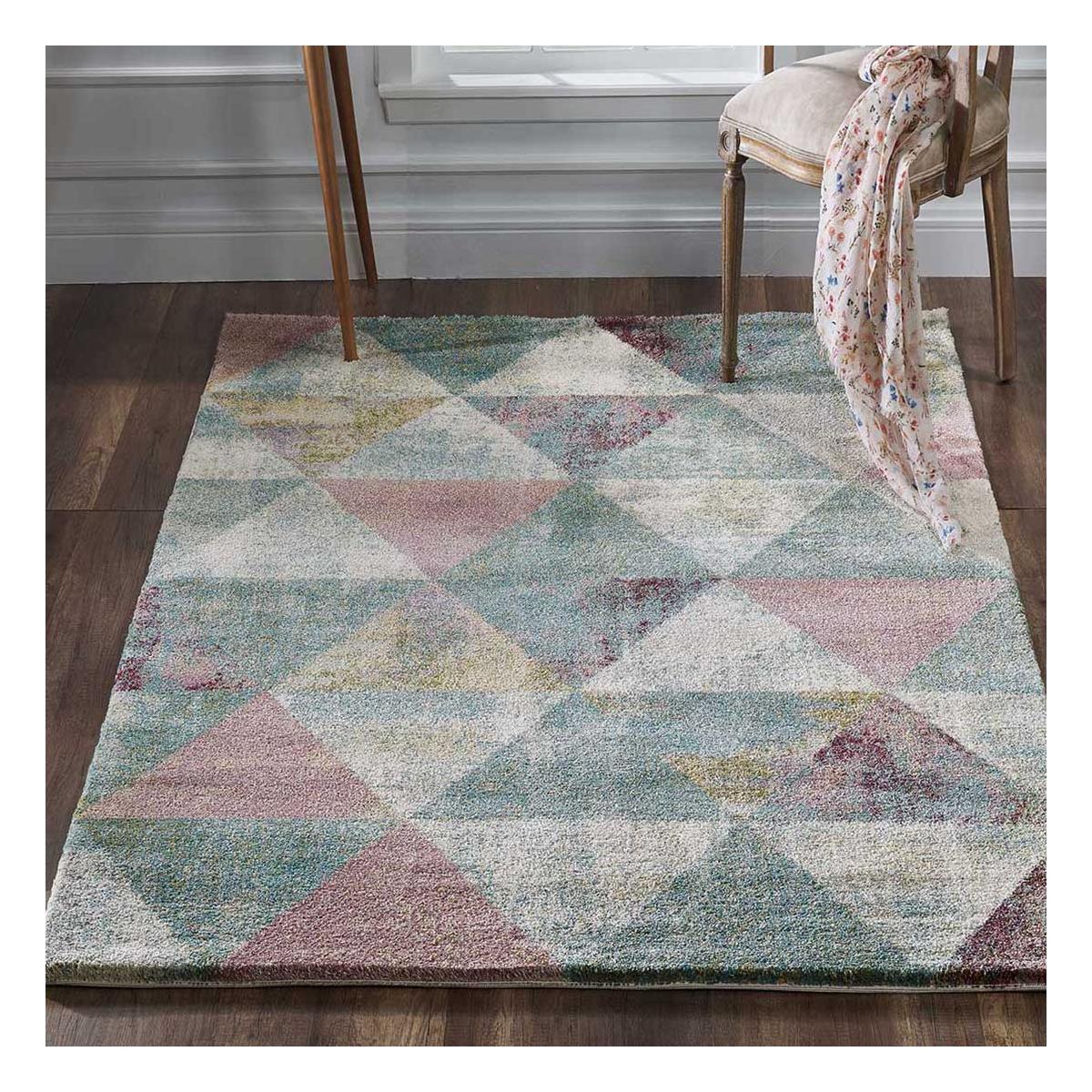 Tapis Chambre tissé motif scandinave RONGO — vue 3