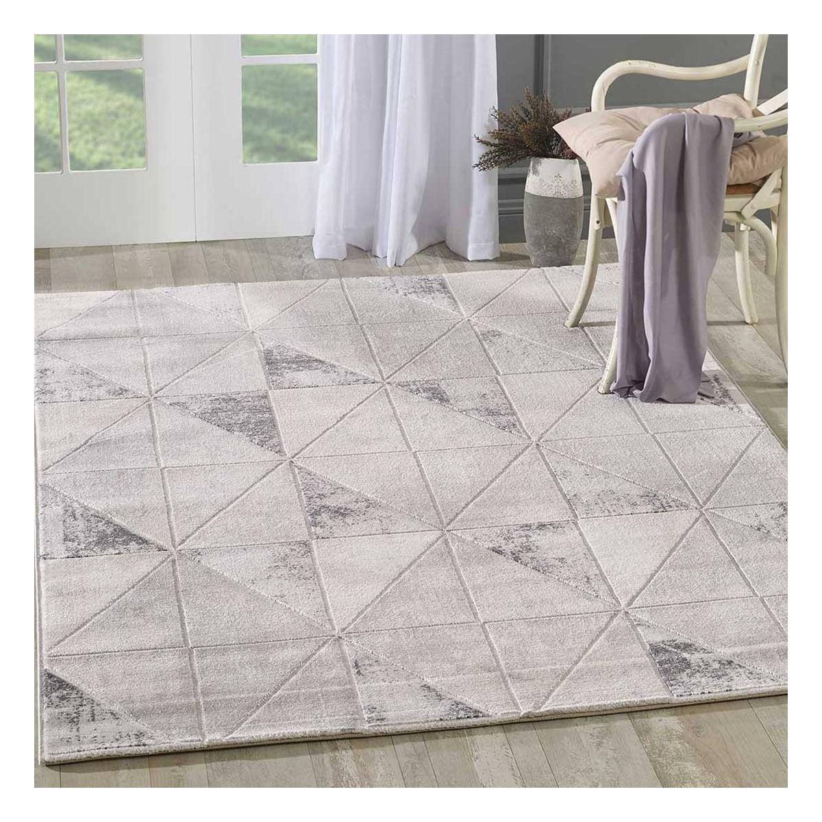 Tapis salon et chambre tissé motif géométrique LYN7 VOLITRO — vue 3