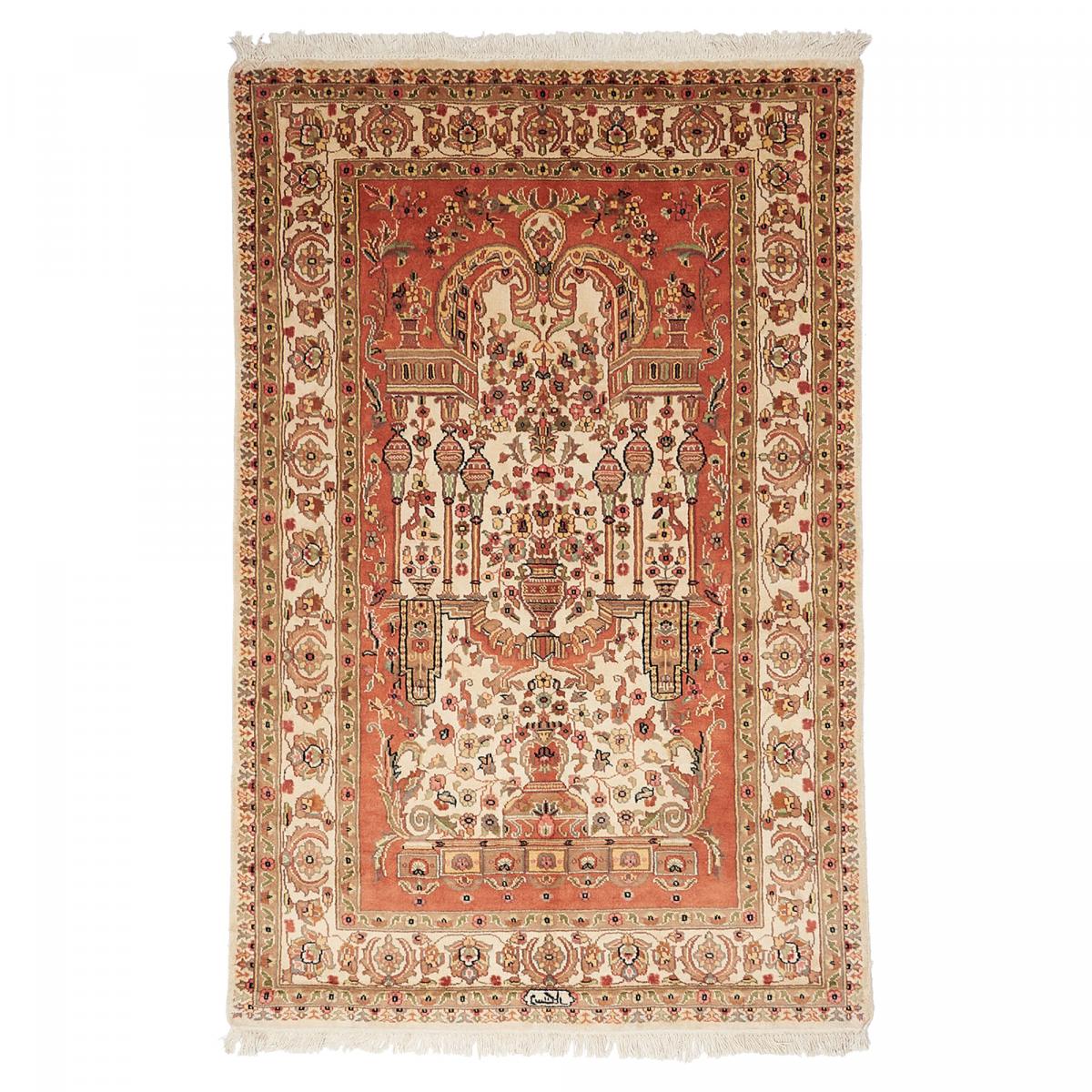 Authentique tapis d'Orient fait main en soie JIHANGIR 91
