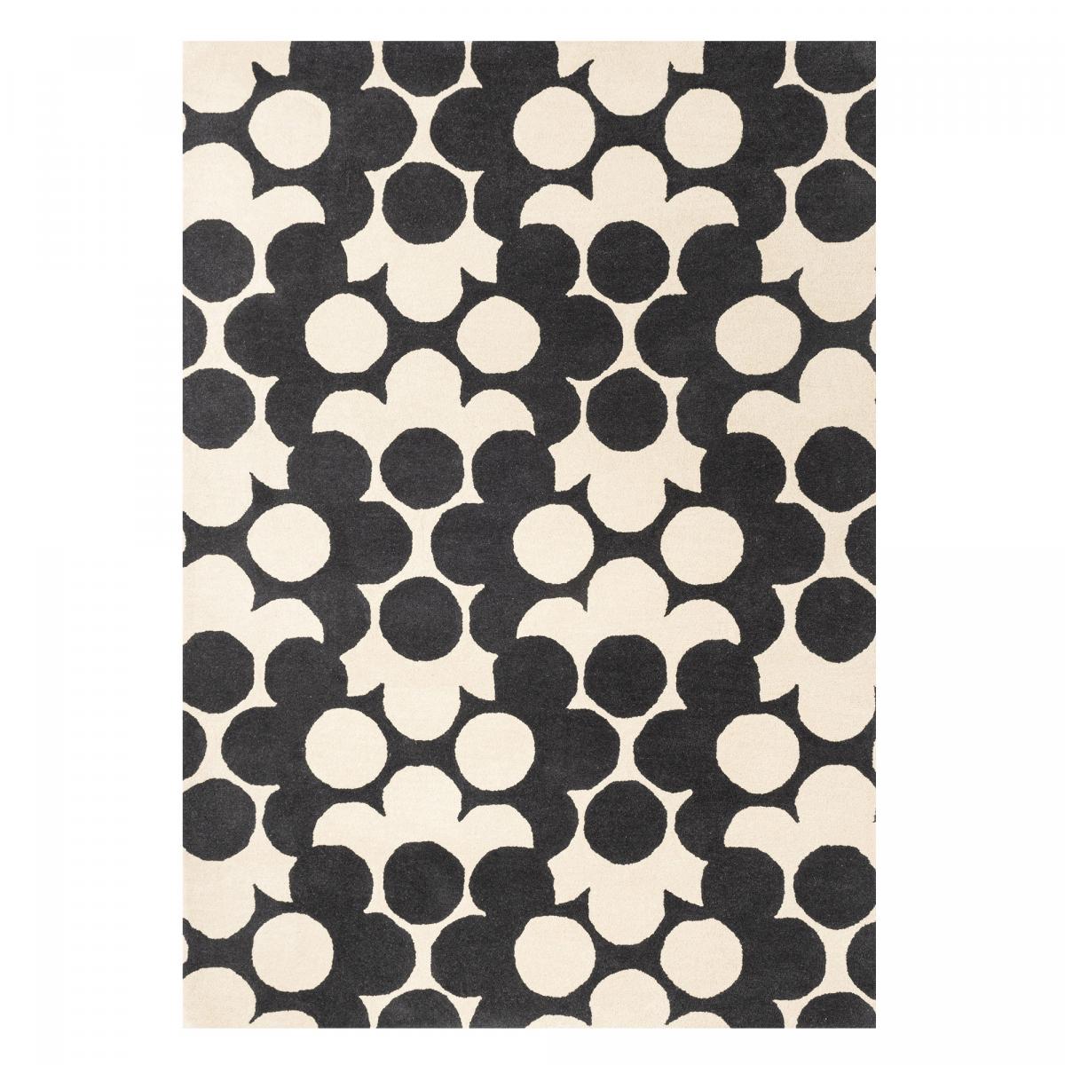 Tapis salon et chambre fait à la main en laine motif seventies