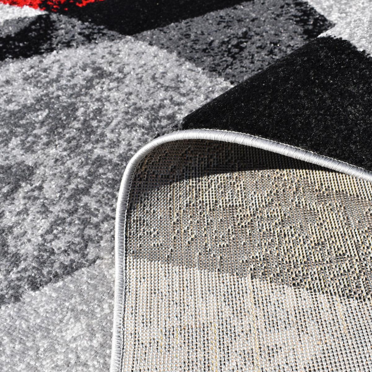 Tapis salon et chambre tissé motif géométrique RADULE — vue 5