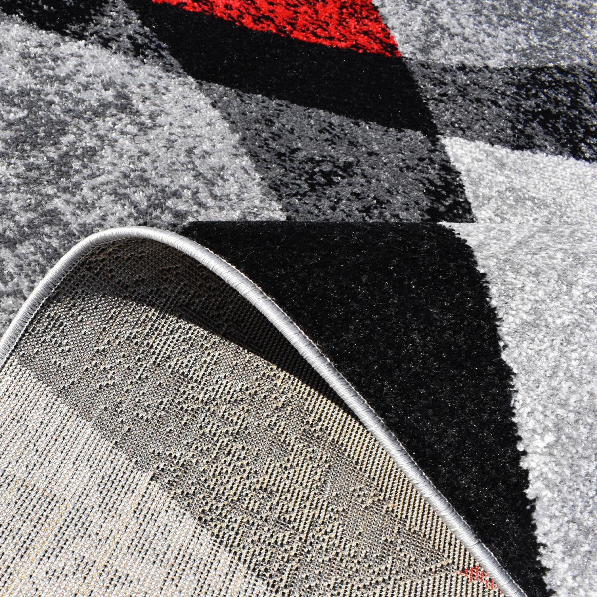 Tapis salon et chambre tissé motif géométrique RADULE — vue 6