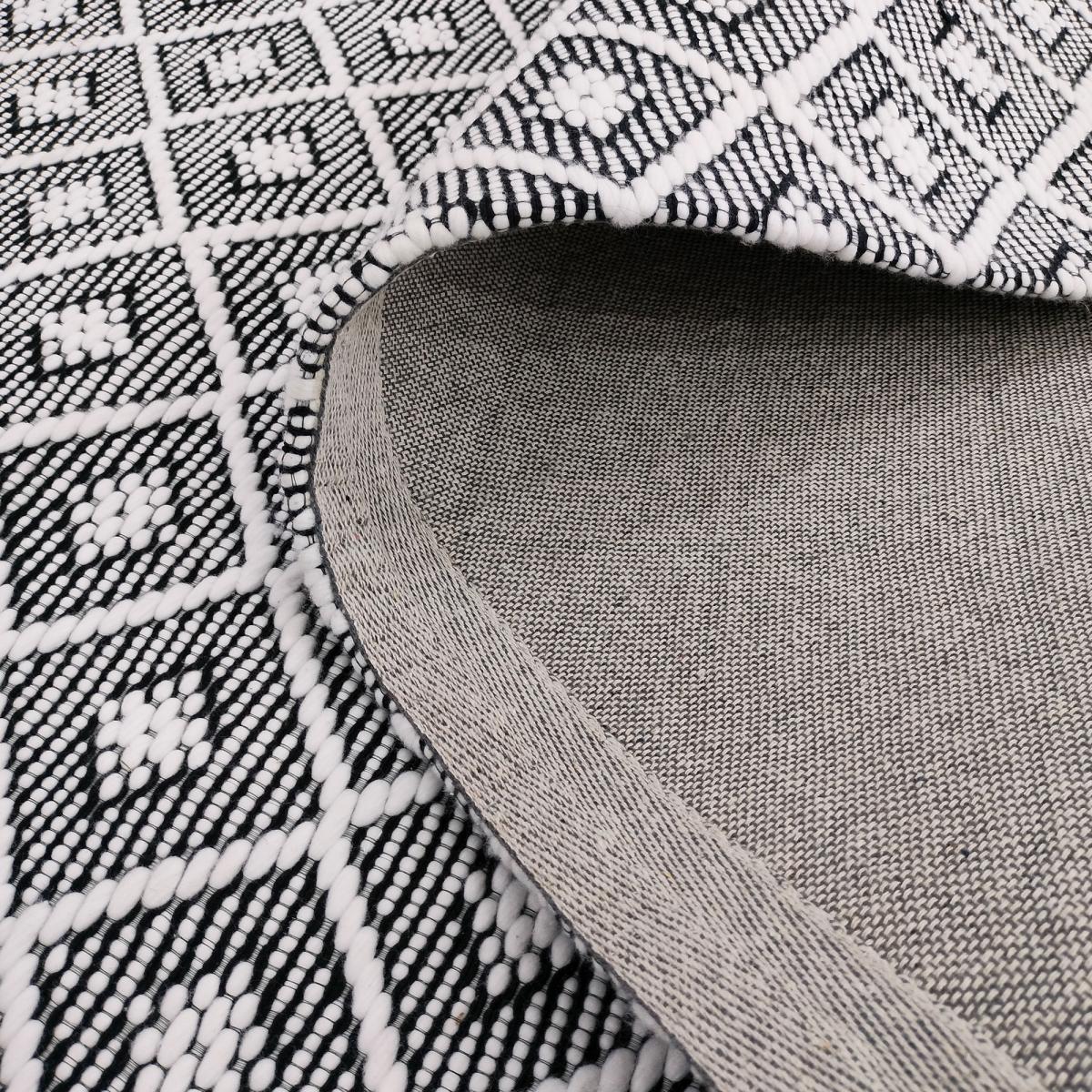 Tapis kilim fait main en PET motif géométrique — vue 4