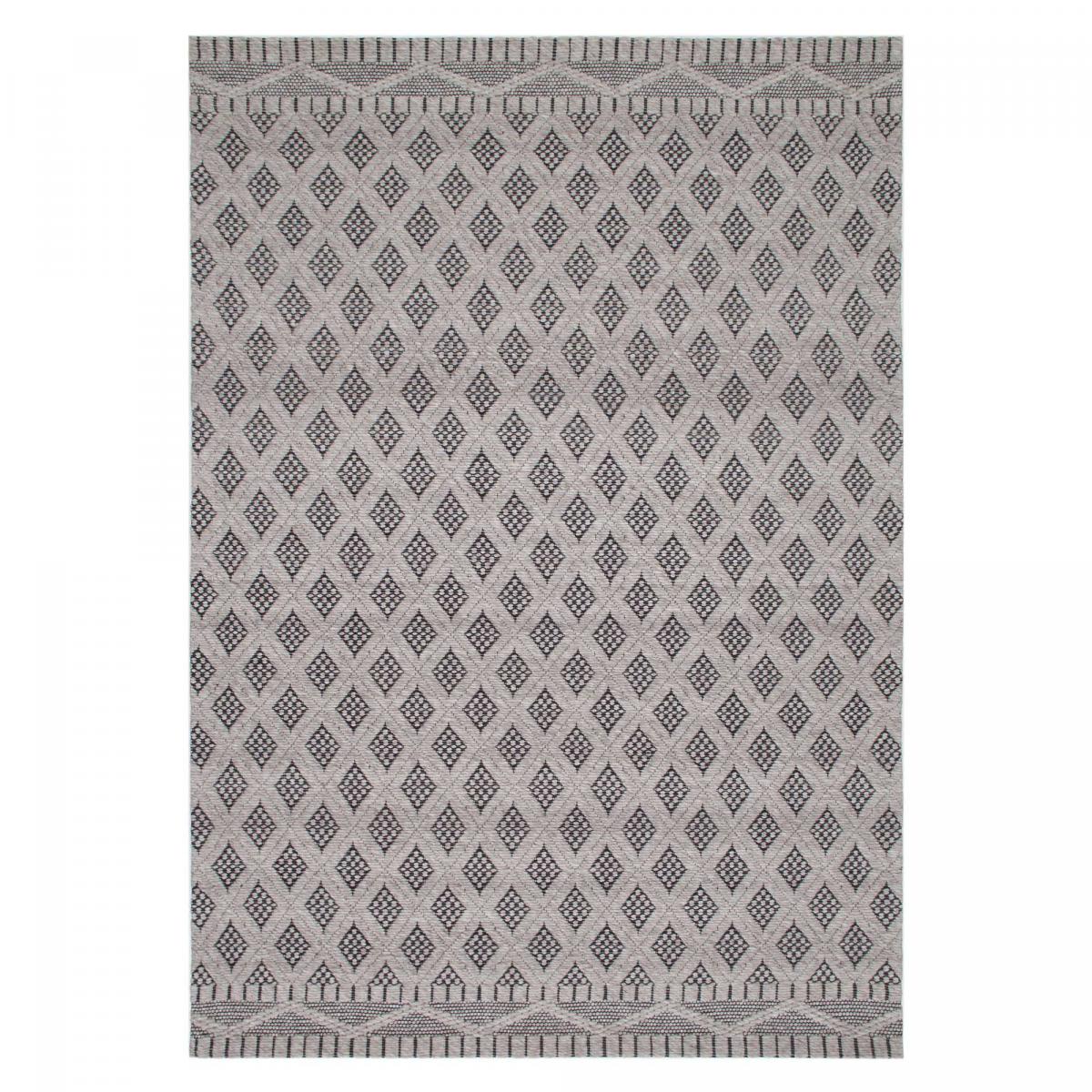 Tapis kilim fait main en PET motif géométrique — vue 3