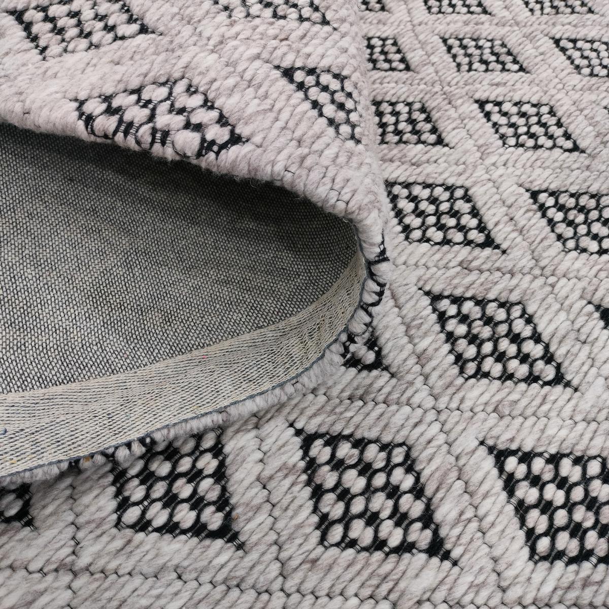 Tapis kilim fait main en PET motif géométrique — vue 5