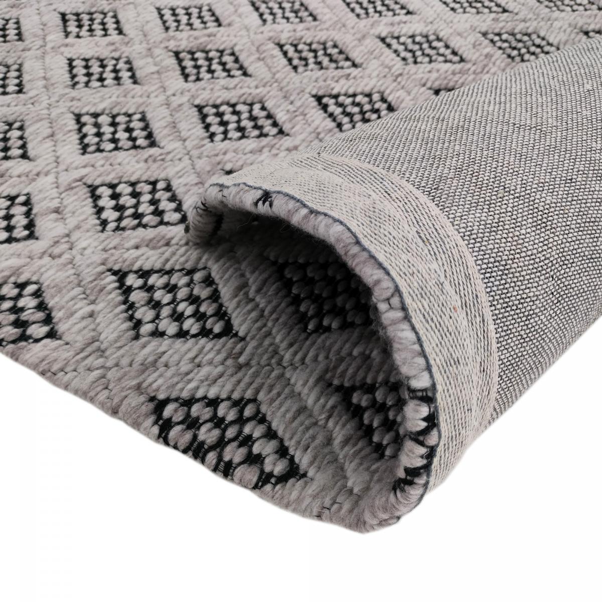 Tapis kilim fait main en PET motif géométrique — vue 4