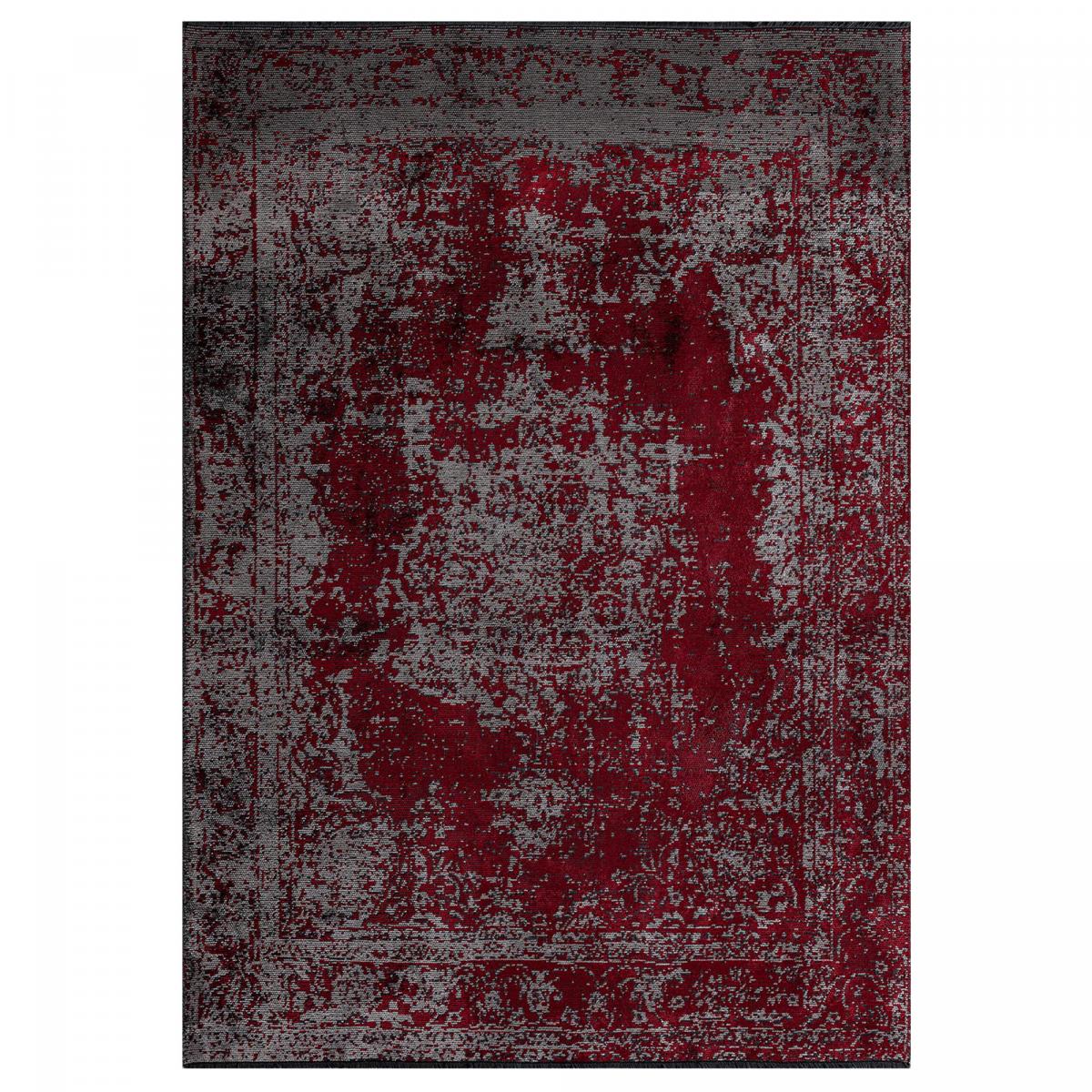 Tapis kilim tissé en coton motif abstrait REDTAGE