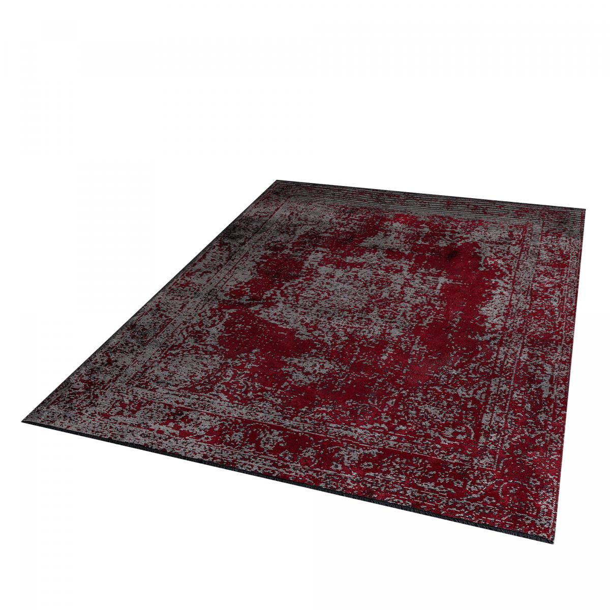 Tapis kilim tissé en coton motif abstrait REDTAGE — vue 6