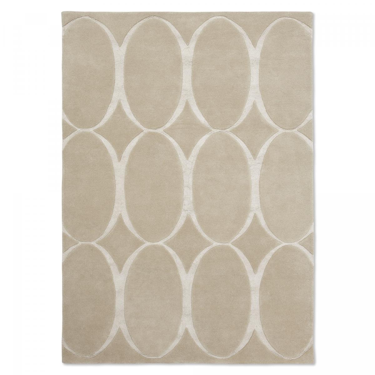 Tapis salon et chambre fait à la main en laine motif simple RIO