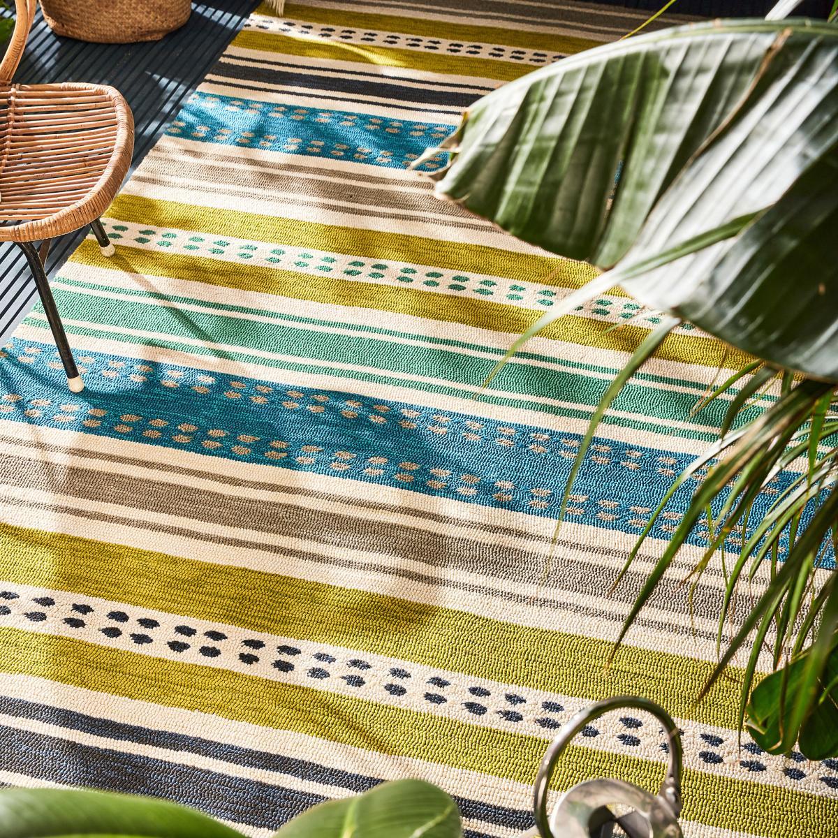 Tapis extérieur tissé kilim rectangle RIVI — vue 3