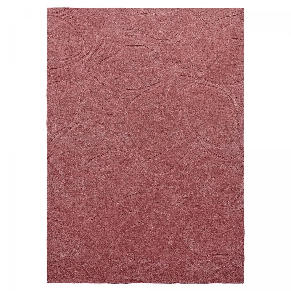 Tapis salon et chambre fait à la main en laine motif faux uni