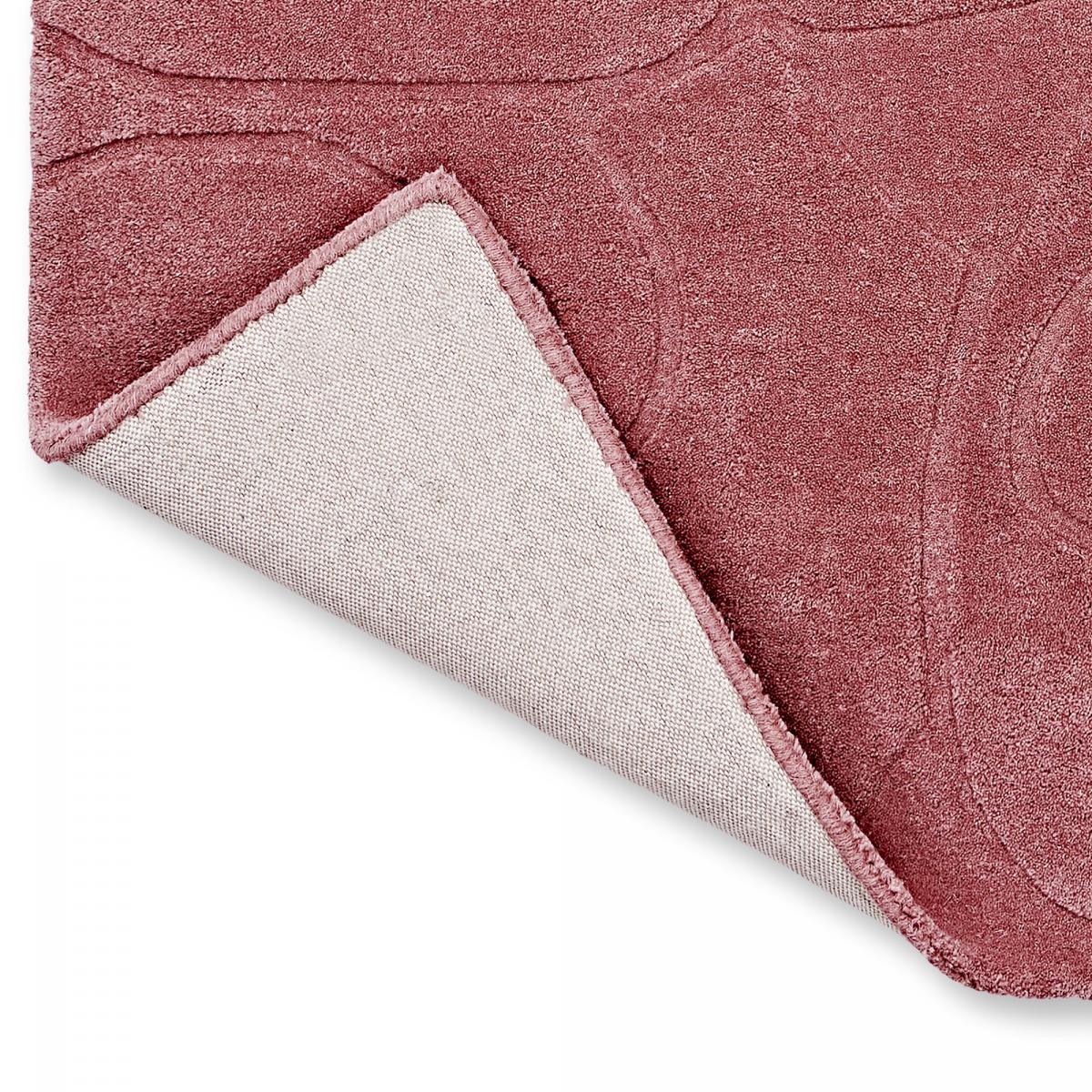 Tapis salon et chambre fait à la main en laine motif faux uni — vue 6