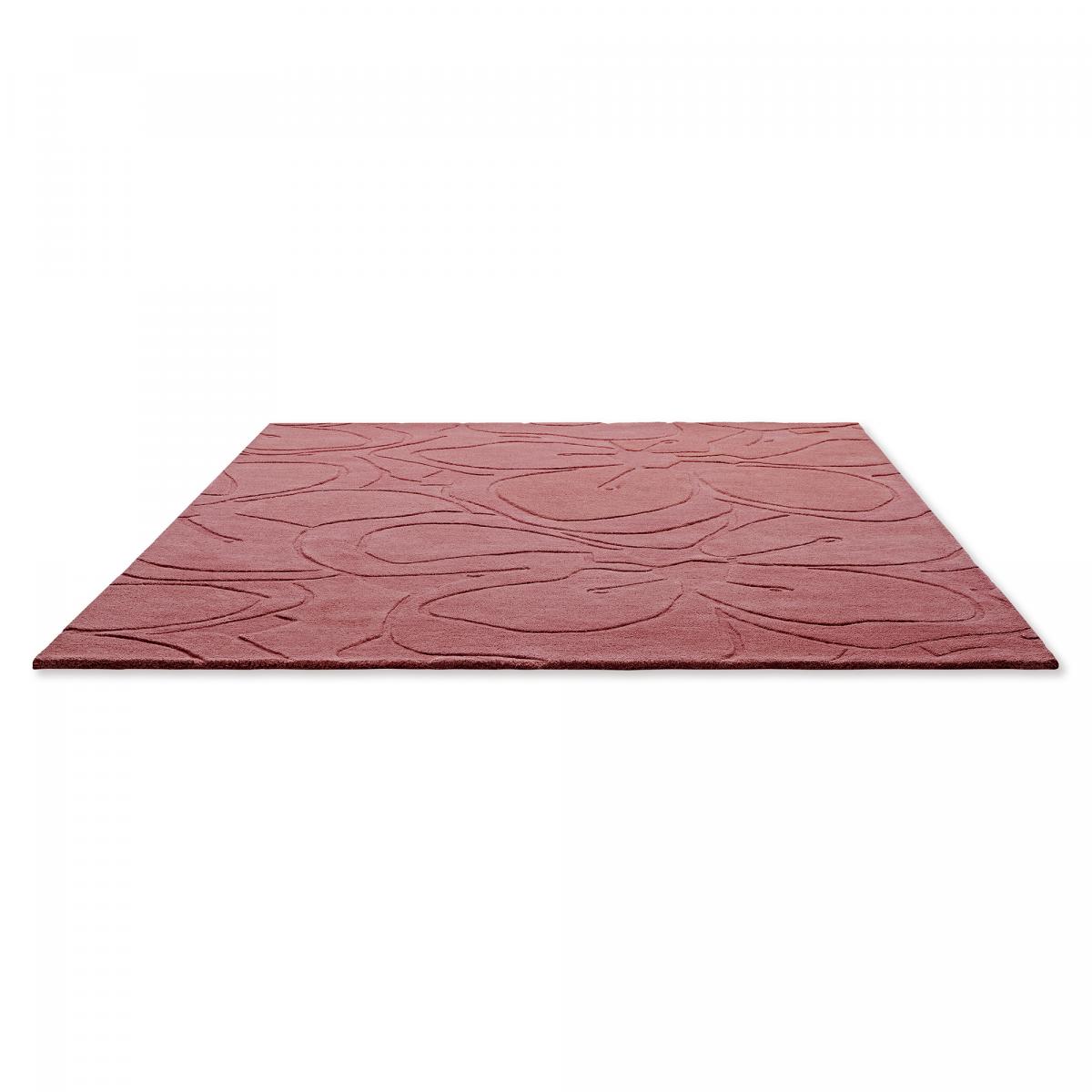 Tapis salon et chambre fait à la main en laine motif faux uni — vue 4
