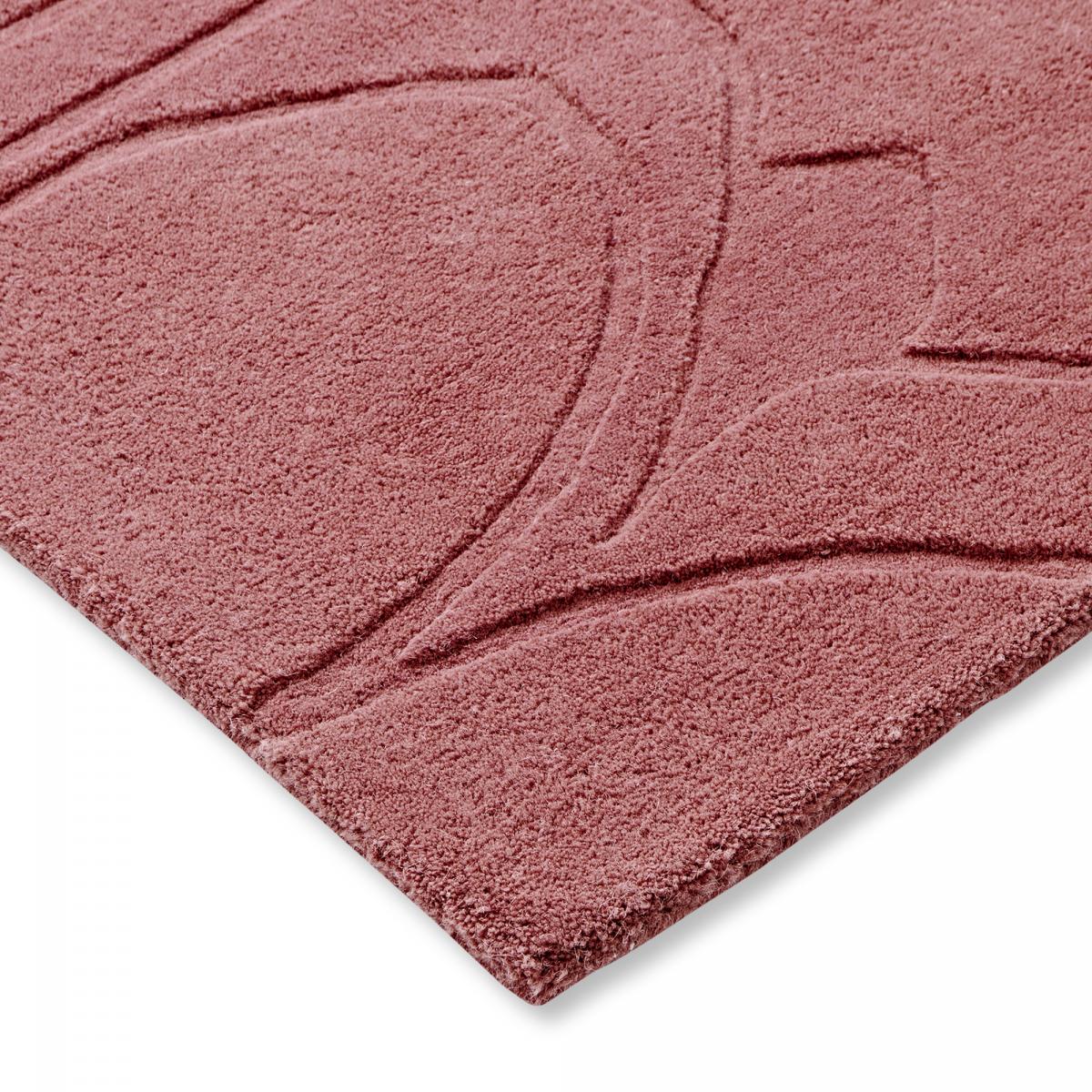 Tapis salon et chambre fait à la main en laine motif faux uni — vue 5